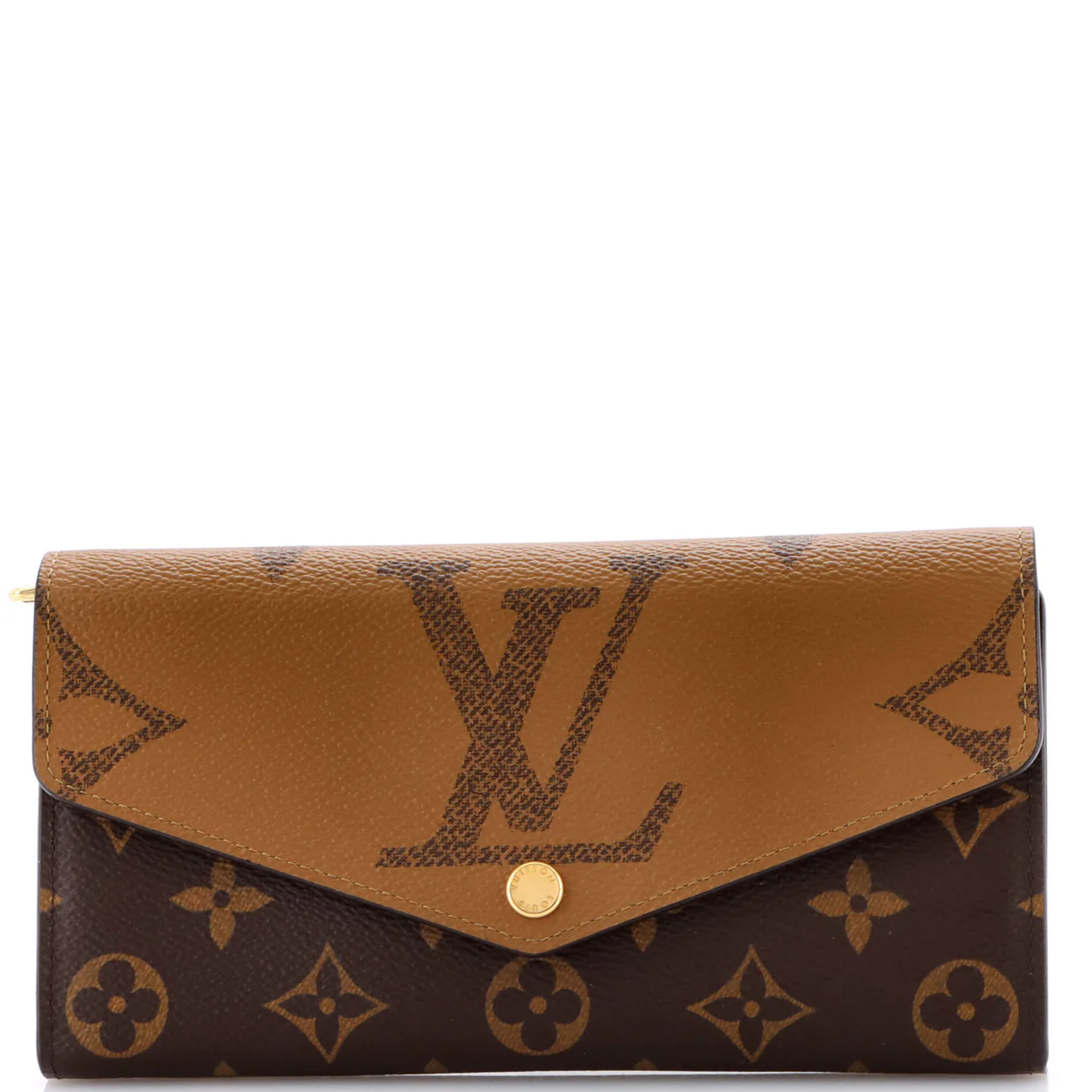 Sarah Wallet NM Reverse Monogram Giant and Monogram Canvas - Deep Luxury