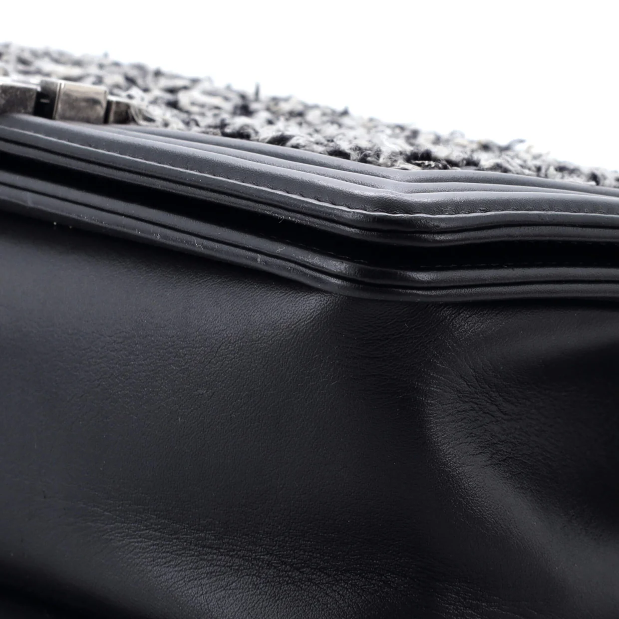 Boy Flap Bag Braided Tweed Old Medium - Deep Luxury