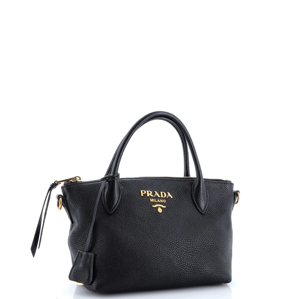 Dual Strap Zip Tote Vitello Daino Small - Deep Luxury