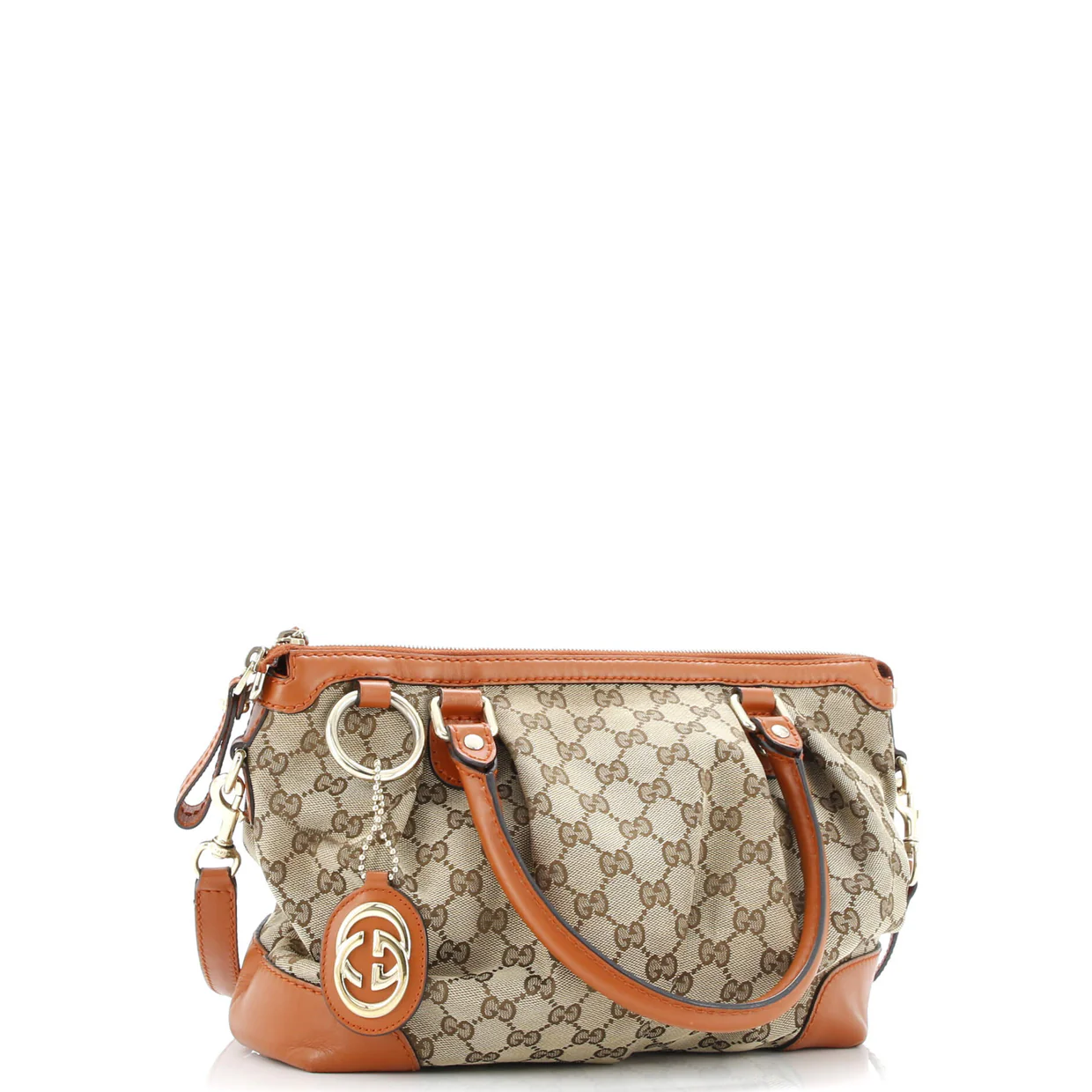 Sukey Top Handle Satchel GG Canvas with Leather Medium - Deep Luxury