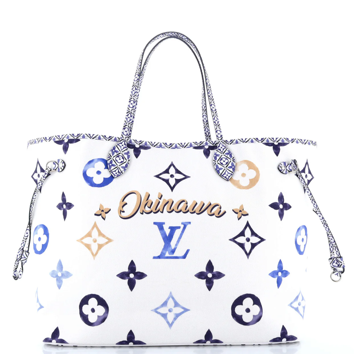 Neverfull NM Tote Limited Edition Cities By The Pool Monogram Watercolor Giant GM - Deep Luxury