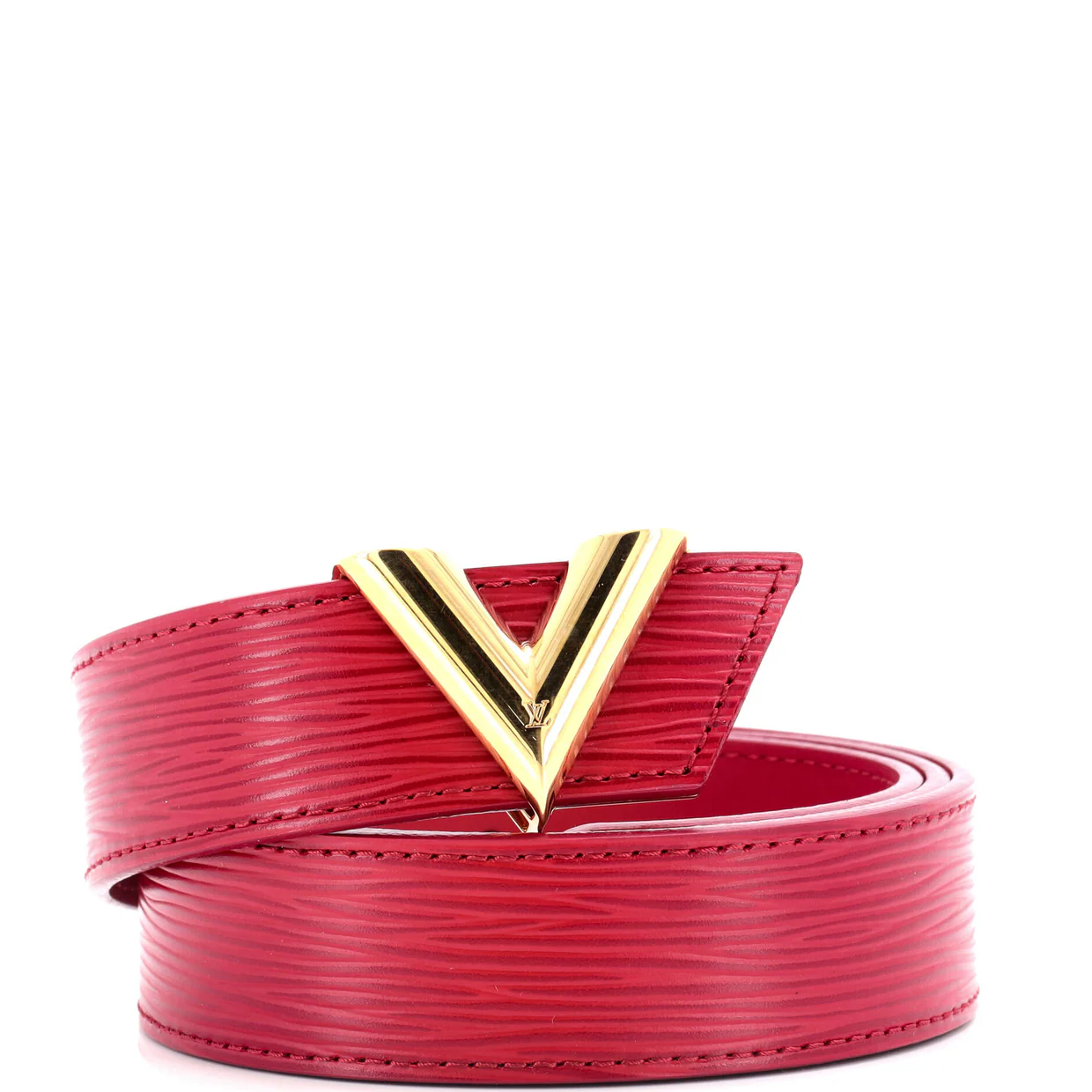 Essential V Belt Epi Leather Medium 100 - Deep Luxury