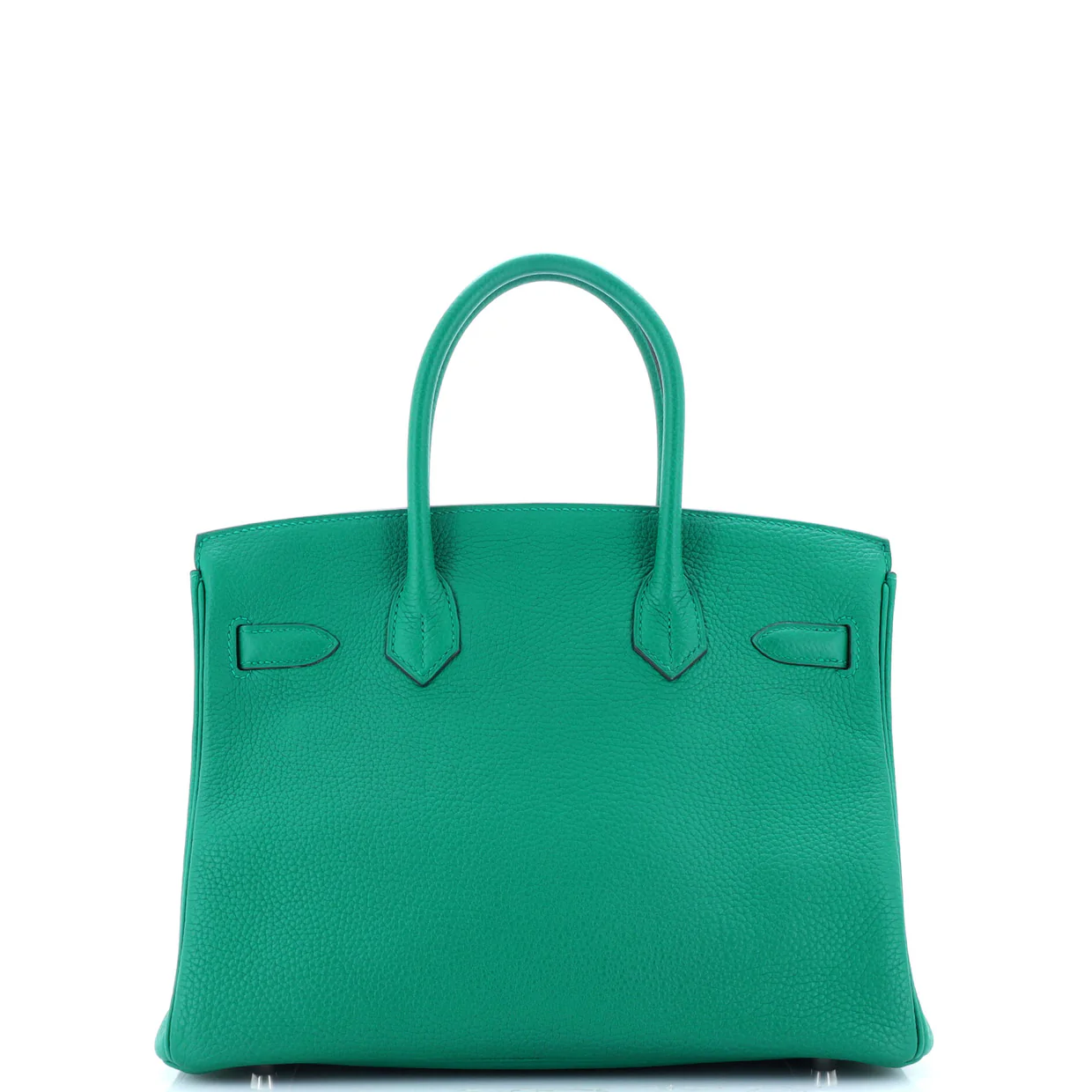 Birkin Handbag Vert Vertigo Clemence with Palladium Hardware 30 - Deep Luxury