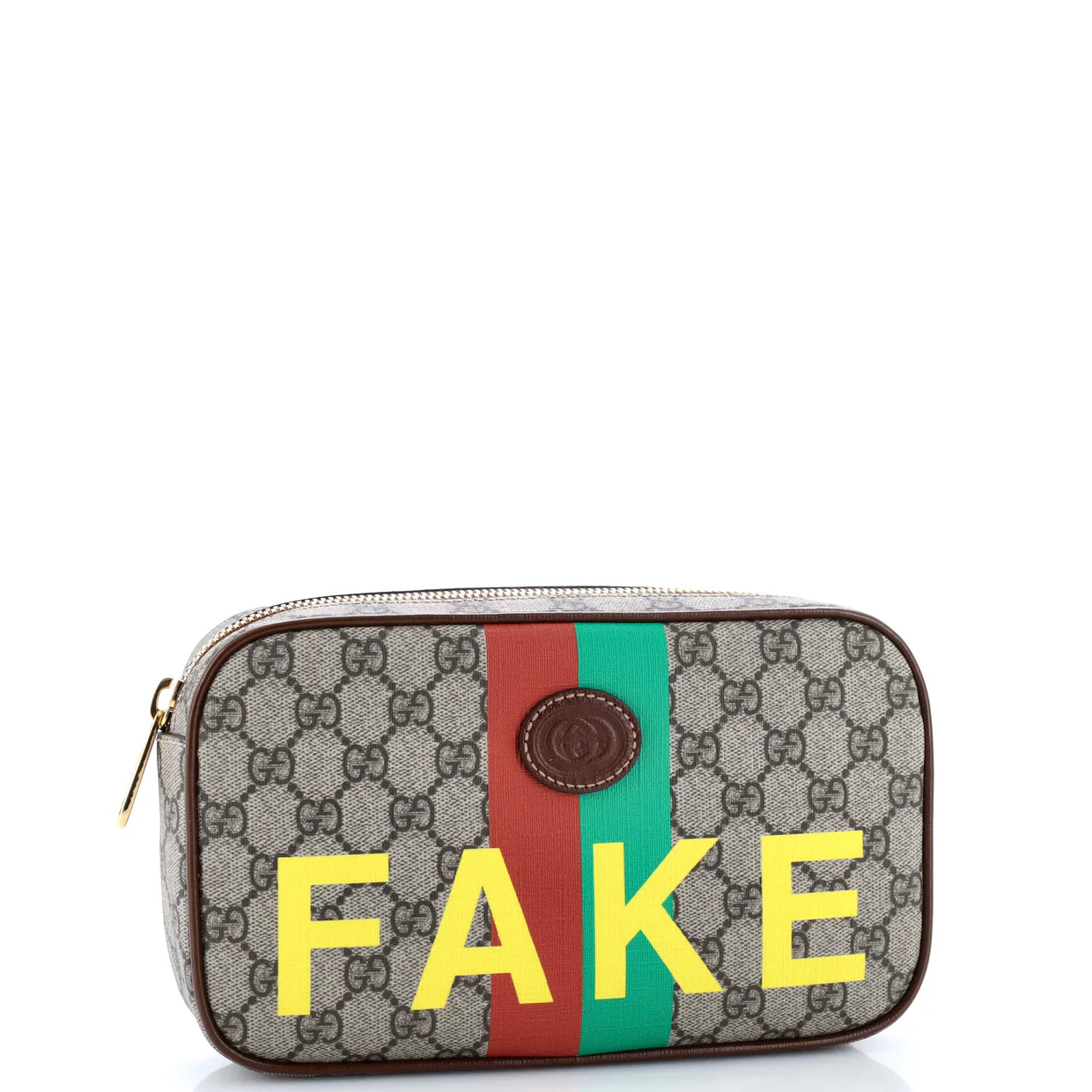 Fake/Not Zip Belt Bag Printed GG Coated Canvas - Deep Luxury