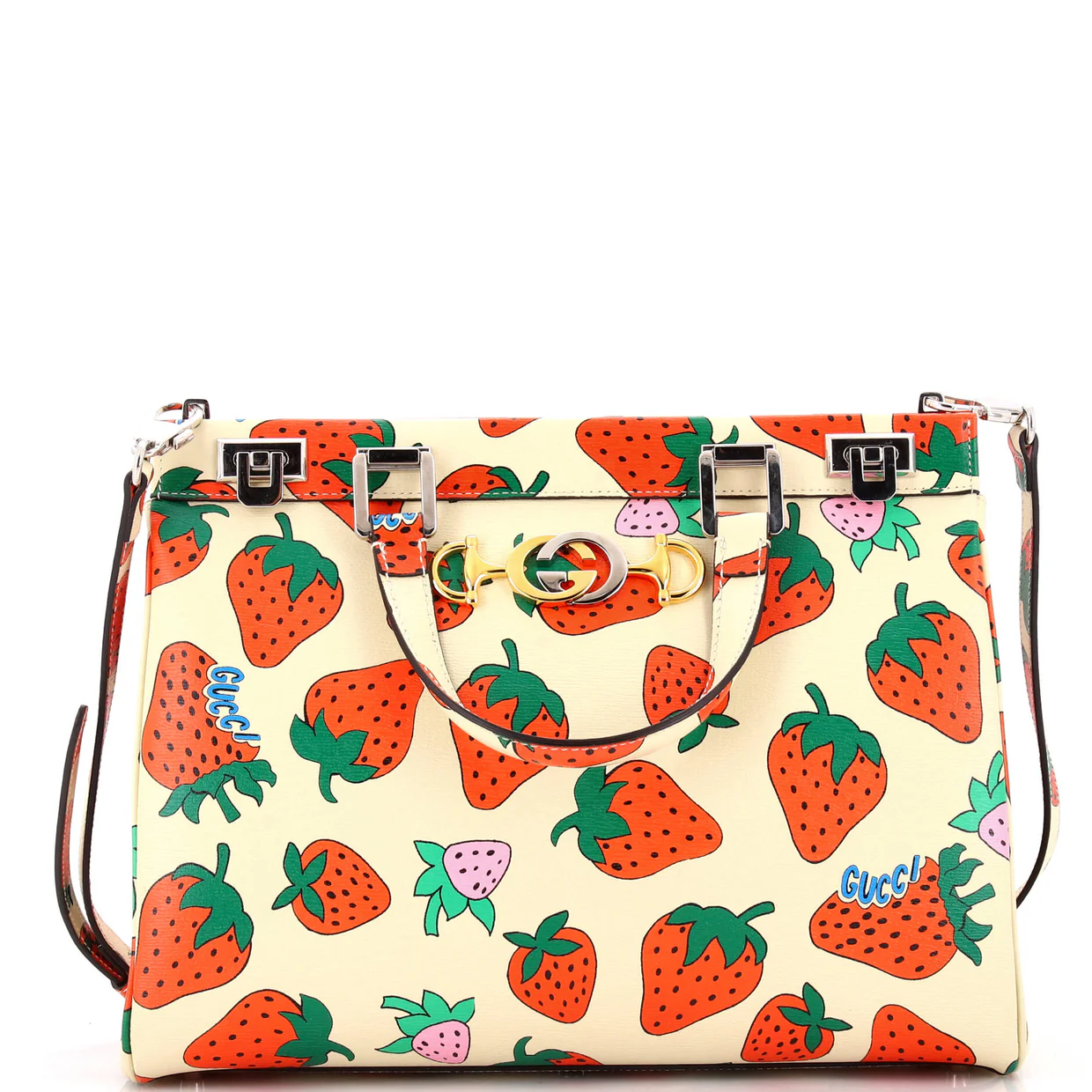 Zumi Top Handle Bag Printed Leather Medium - Deep Luxury