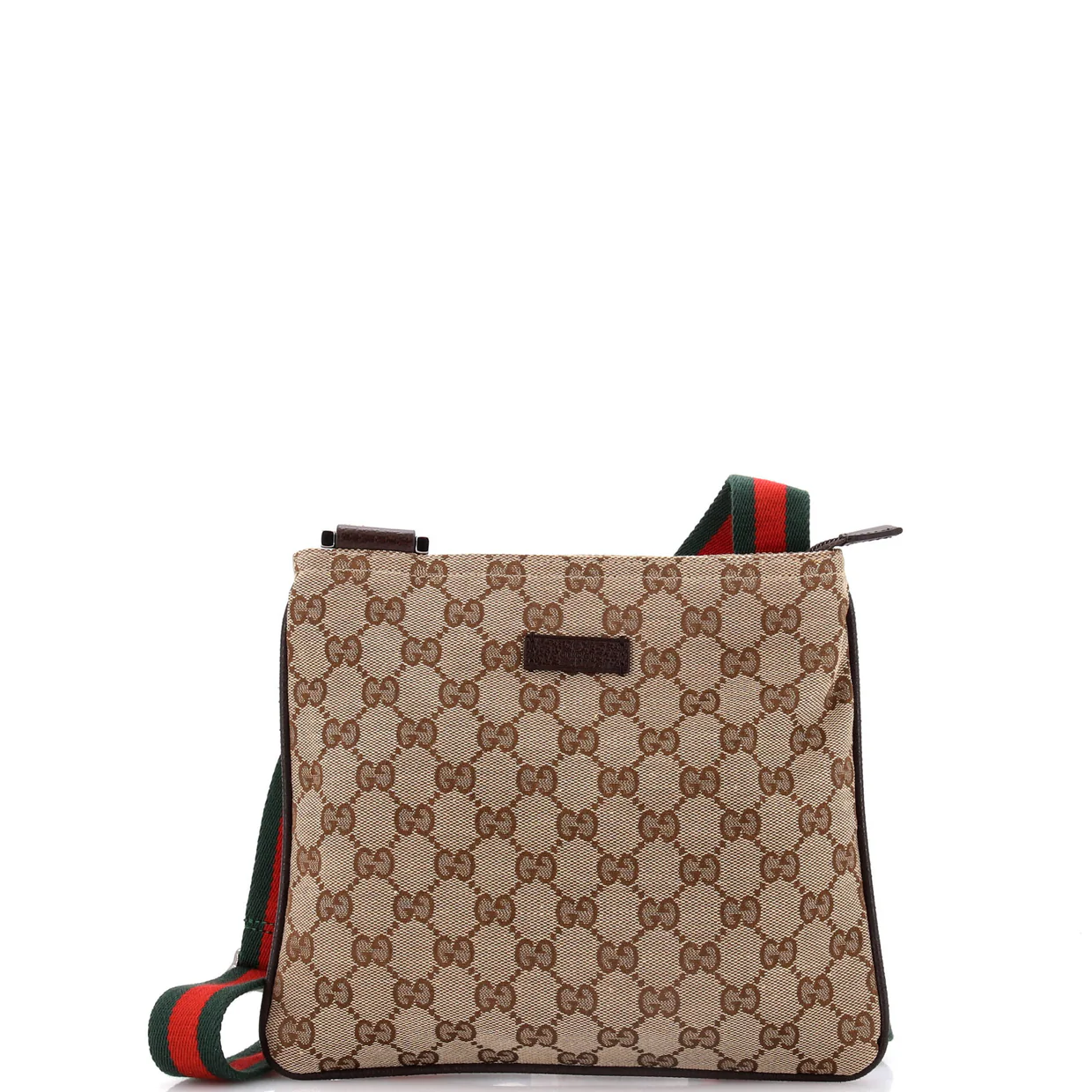 Web Strap Zip Messenger Bag GG Canvas Small - Deep Luxury