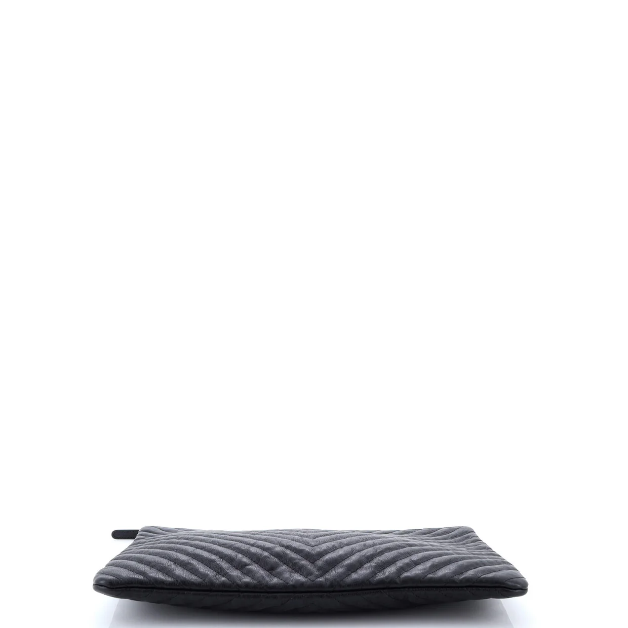 O Case Clutch Chevron Calfskin Large - Deep Luxury