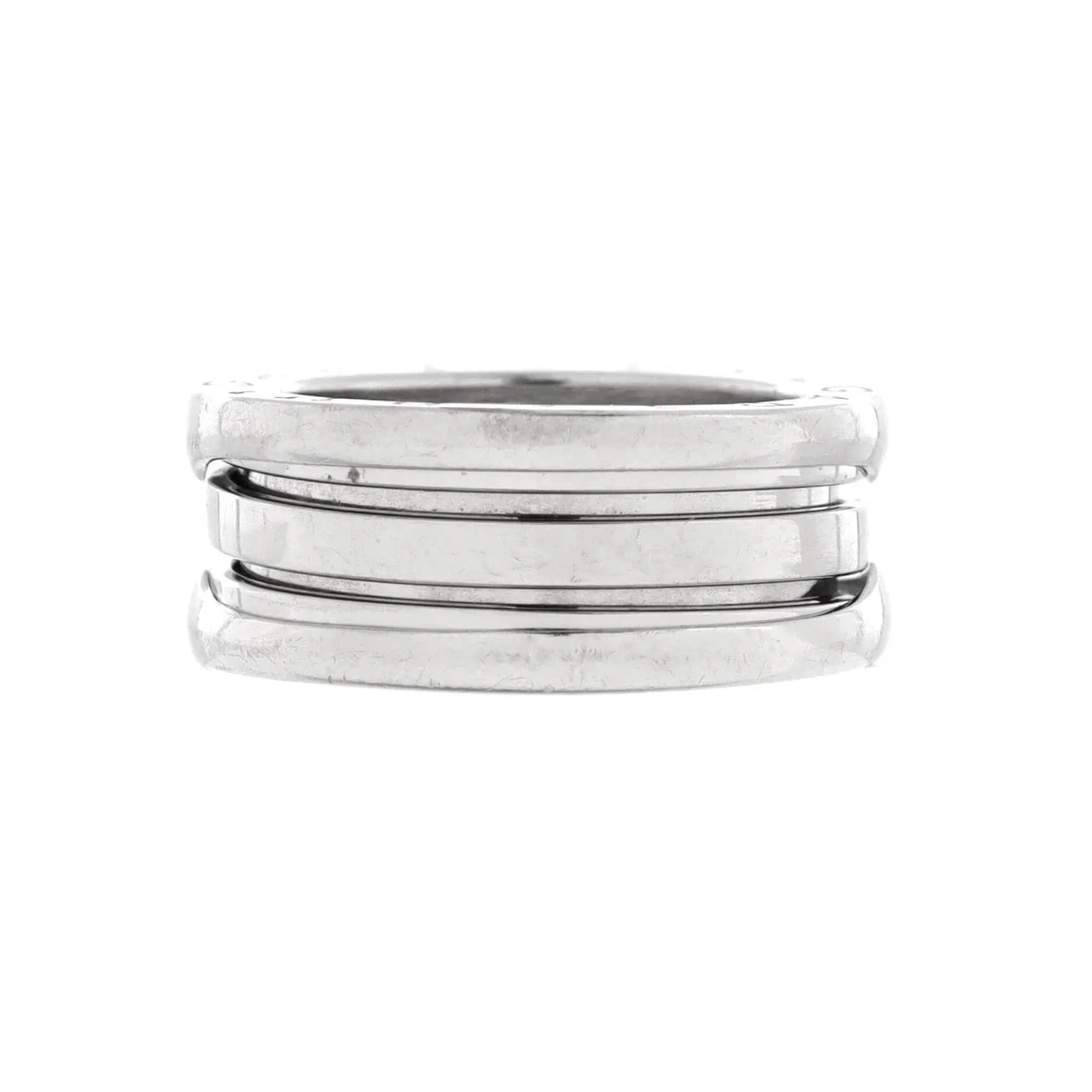 B.Zero1 Three Band Ring 18K White Gold - Deep Luxury