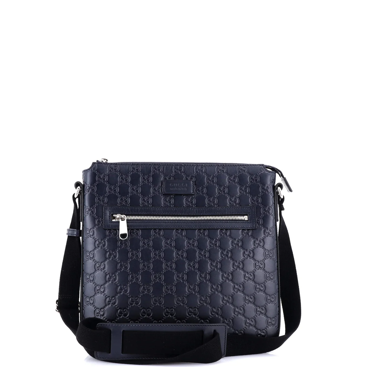 Signature Zip Messenger Bag Guccissima Leather Medium - Deep Luxury