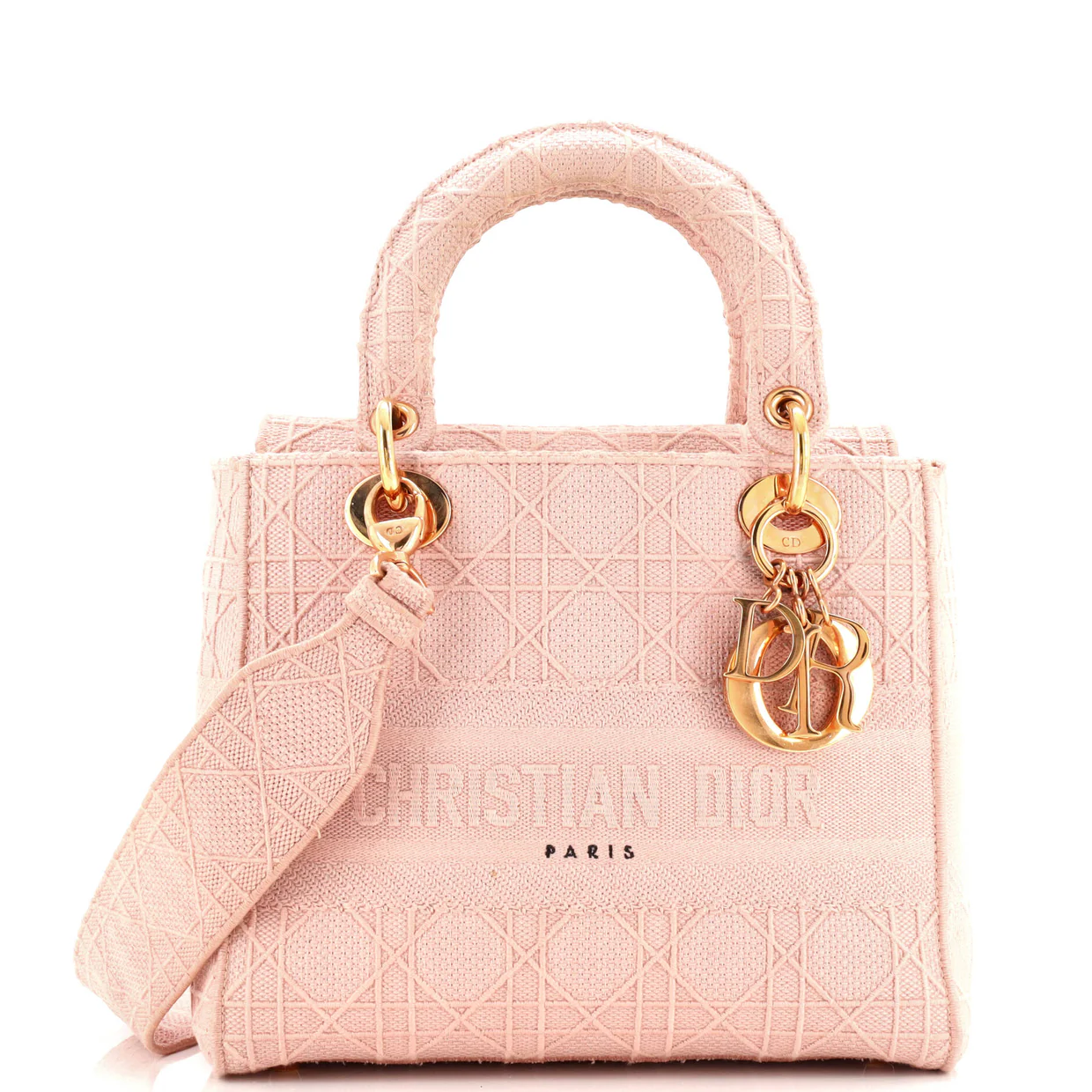 Lady D-Lite Bag Cannage Embroidered Canvas Medium - Deep Luxury