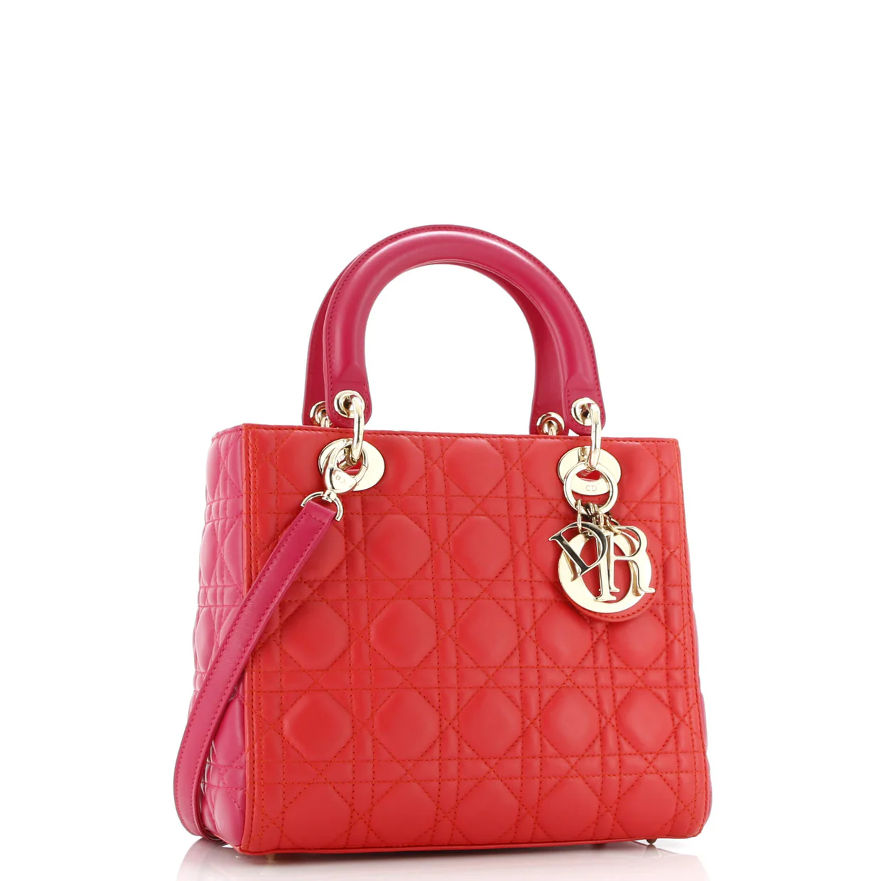 Bicolor Lady Dior Bag Cannage Quilt Lambskin Medium - Deep Luxury