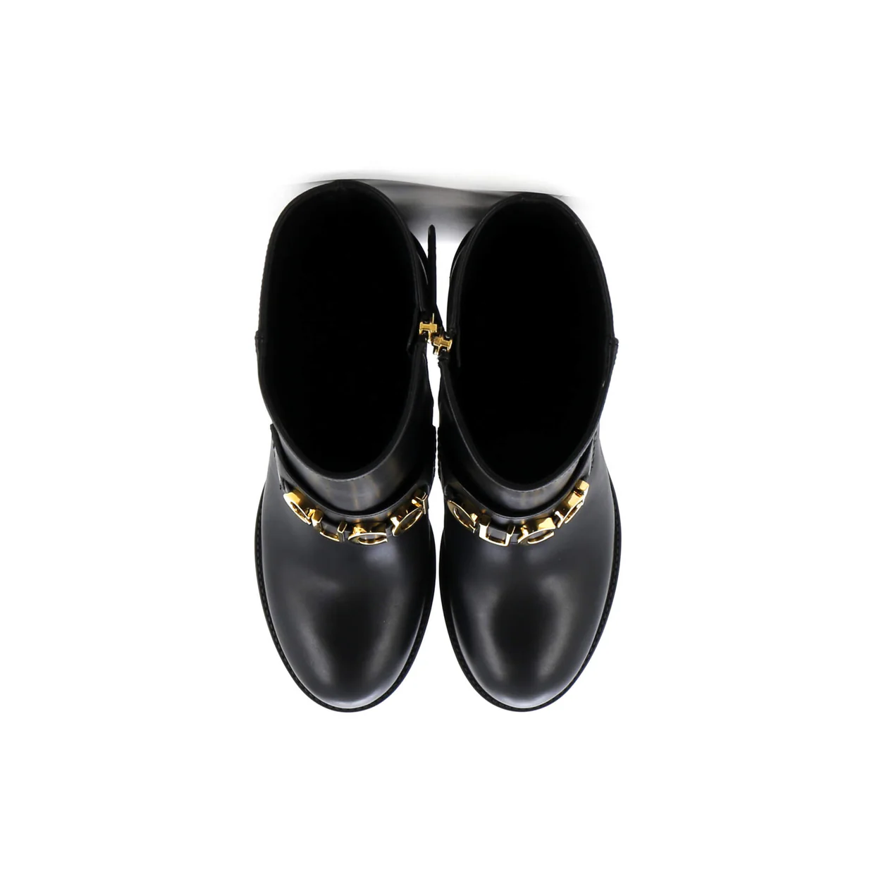 Women's Logo Heeled Ankle Boots Leather - Deep Luxury