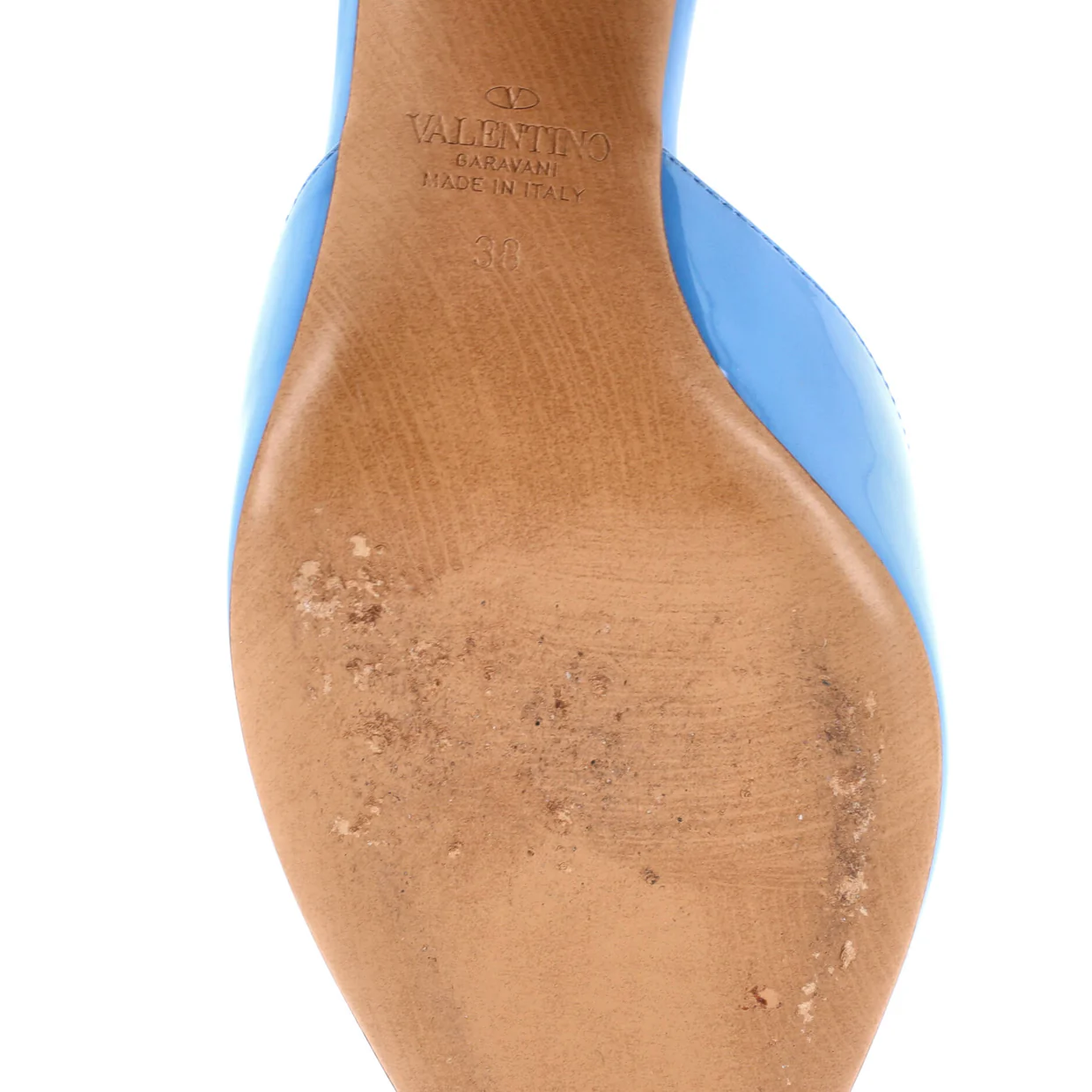 Women's VLogo Heeled Mules Patent 80 - Deep Luxury
