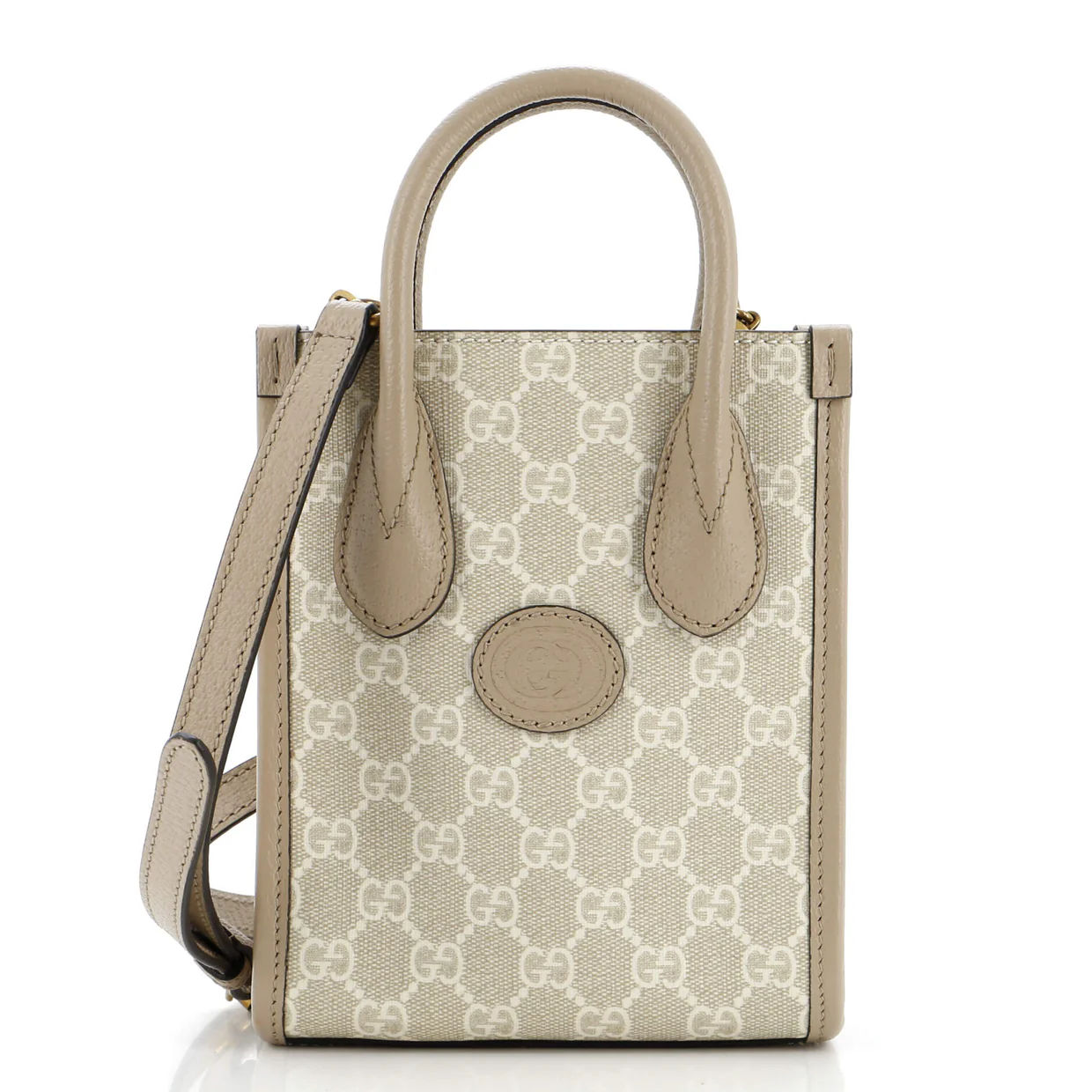Interlocking G Patch Tote GG Coated Canvas Mini - Deep Luxury