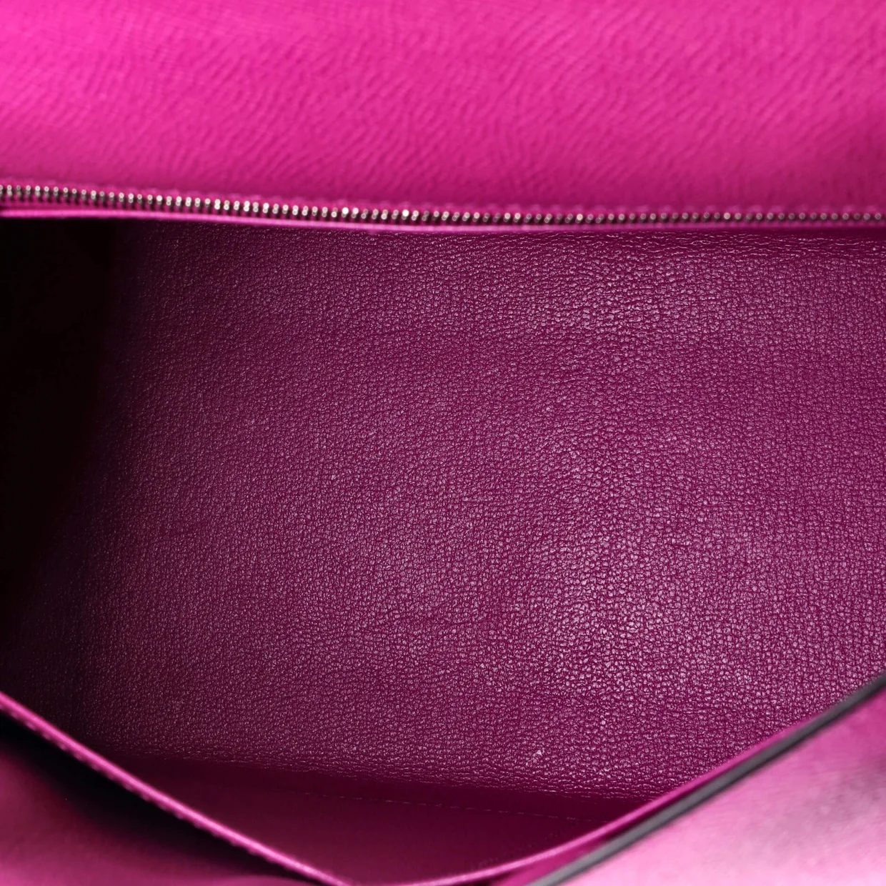 Kelly Handbag Rose Pourpre Epsom with Palladium Hardware 28 - Deep Luxury