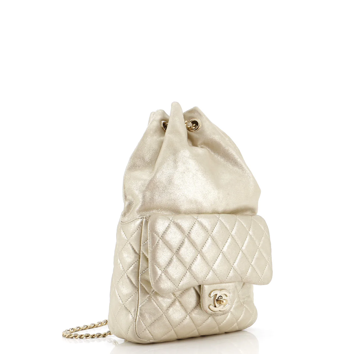 Backpack In Seoul Metallic Lambskin Small - Deep Luxury