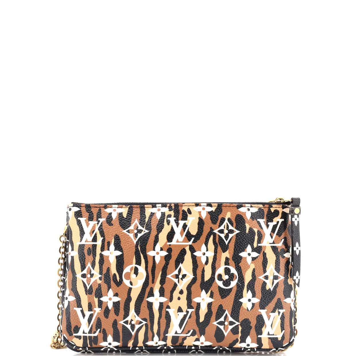 Double Zip Pochette Limited Edition Jungle Monogram Giant - Deep Luxury