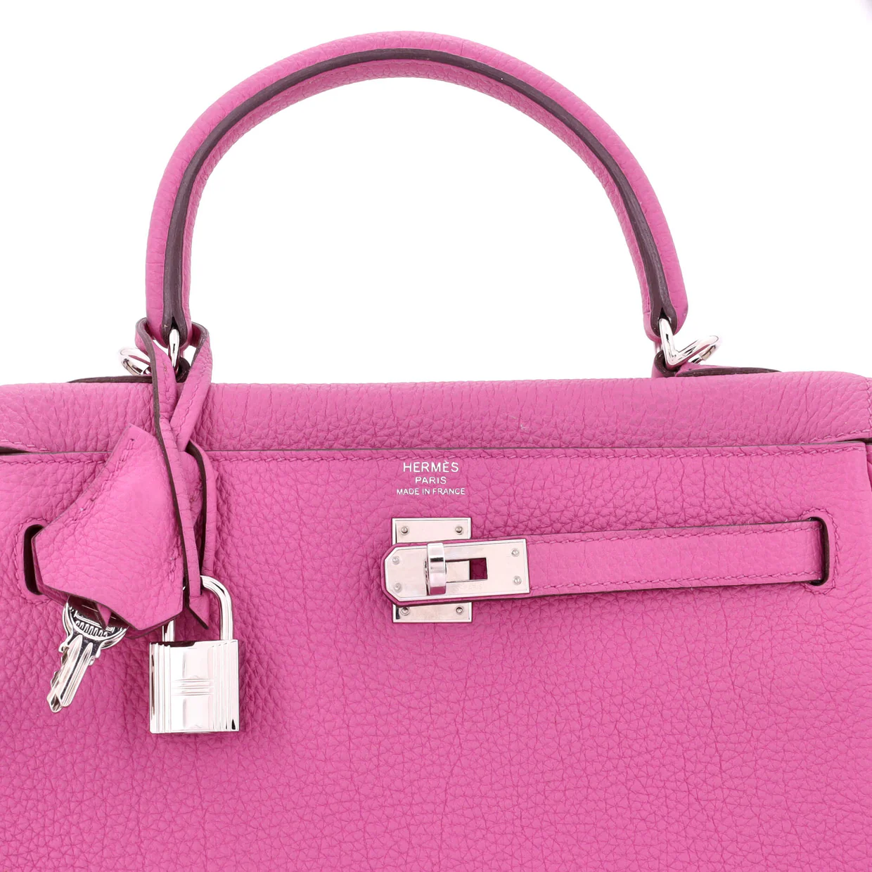 Kelly Handbag Magnolia Togo with Palladium Hardware 25 - Deep Luxury