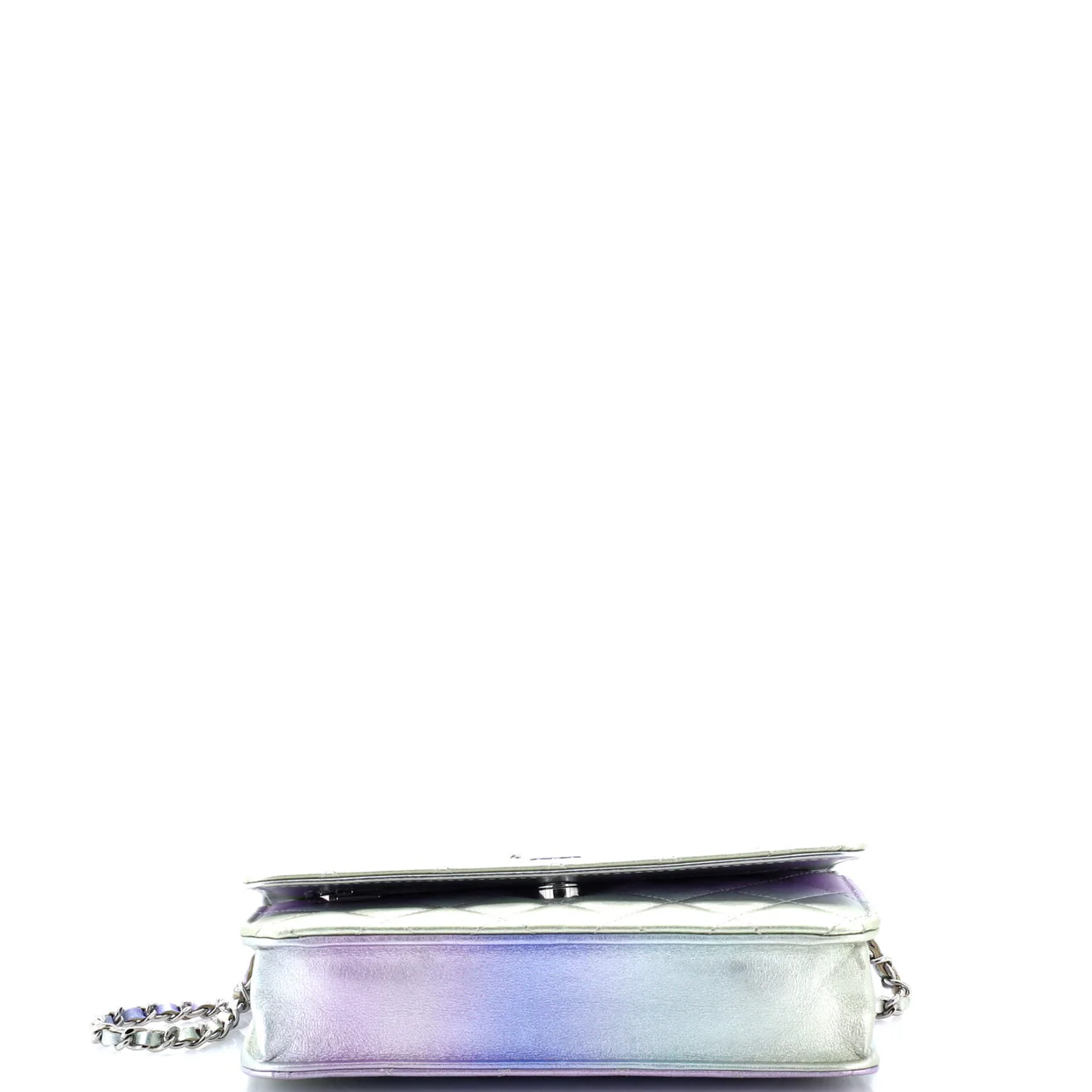 Wallet on Chain Quilted Gradient Metallic Calfskin with Gradient Hardware - Deep Luxury