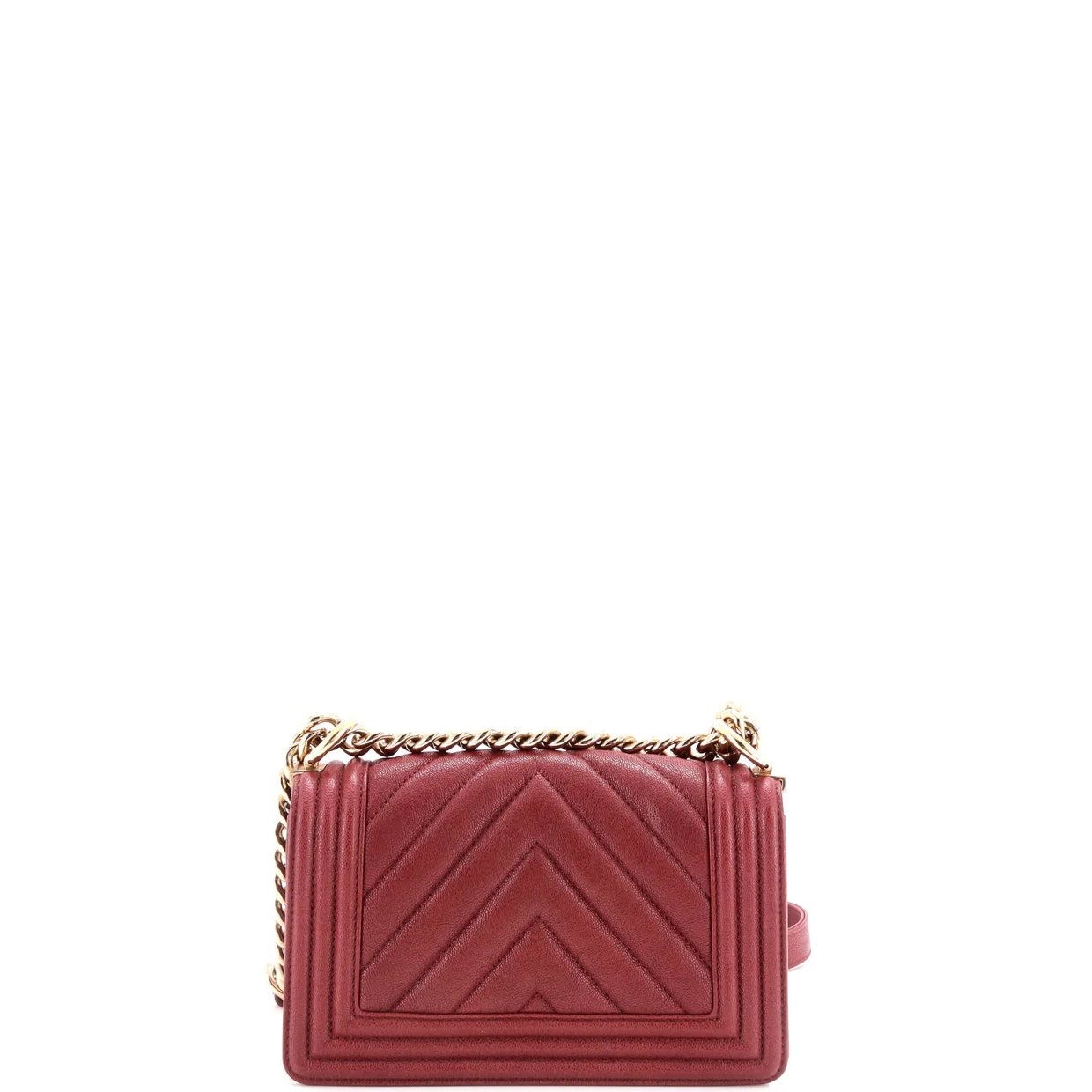 Boy Flap Bag Chevron Caviar Small - Deep Luxury
