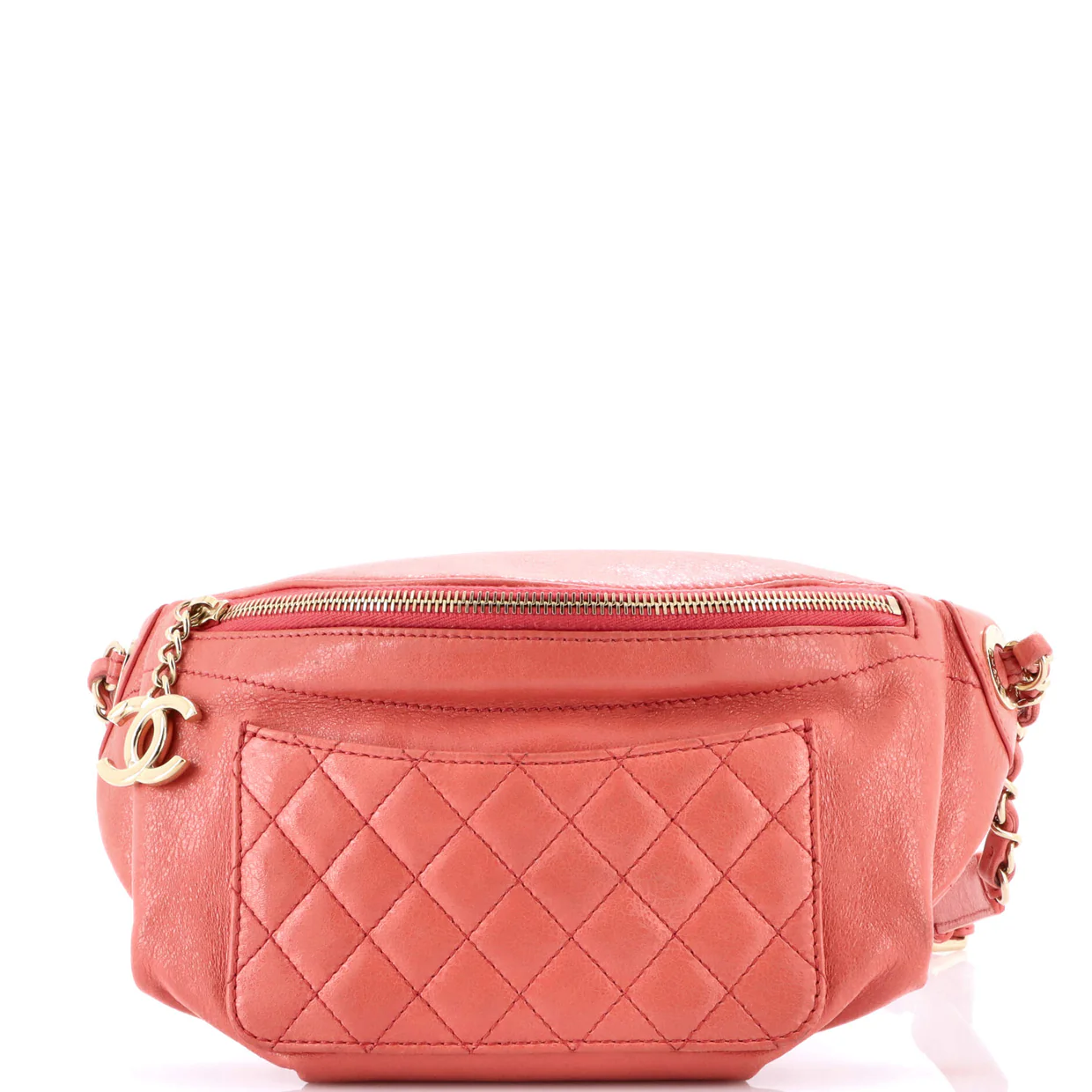 Bi Classic Waist Bag Quilted Crumpled Calfskin - Deep Luxury