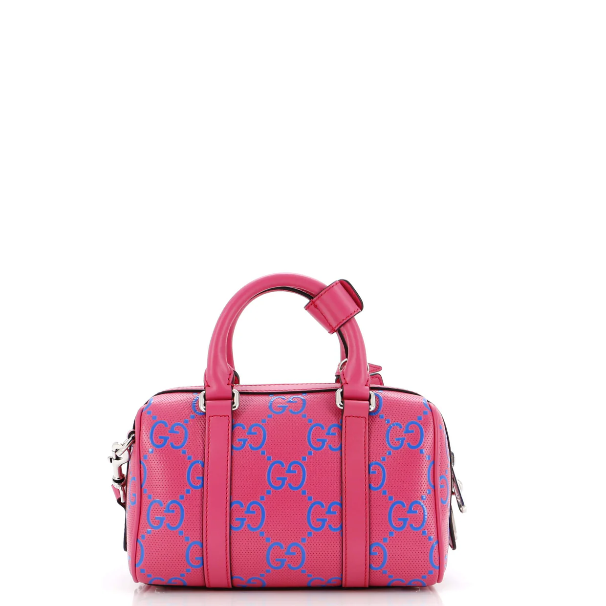 Duffle Bag GG Embossed Perforated Leather Mini - Deep Luxury