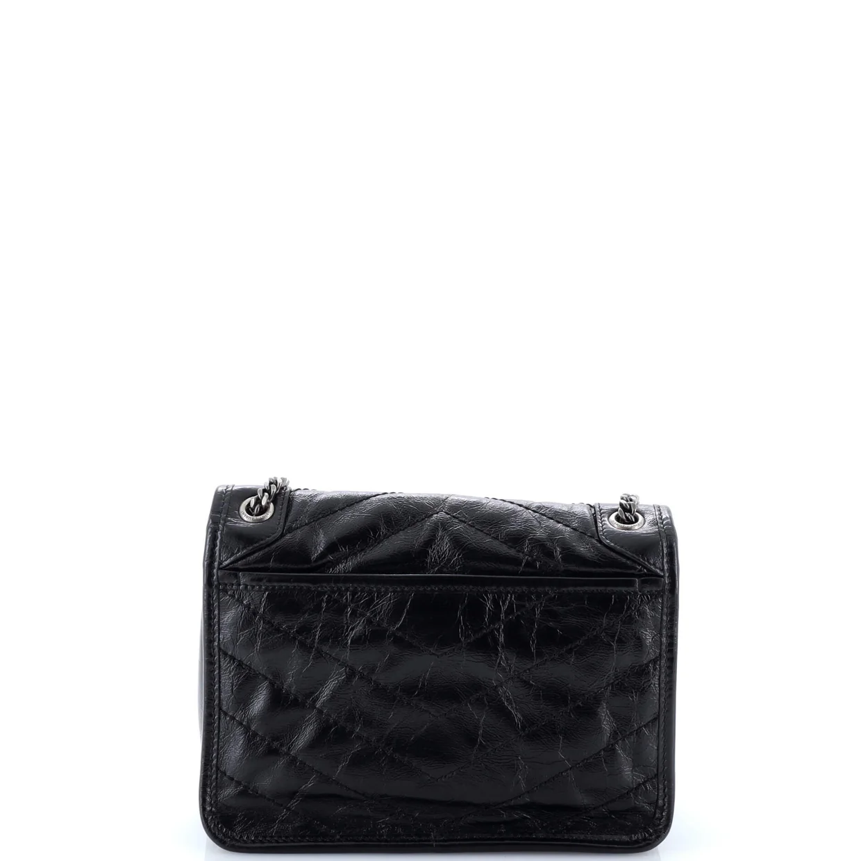 Niki Chain Flap Bag Matelasse Chevron Leather Baby - Deep Luxury