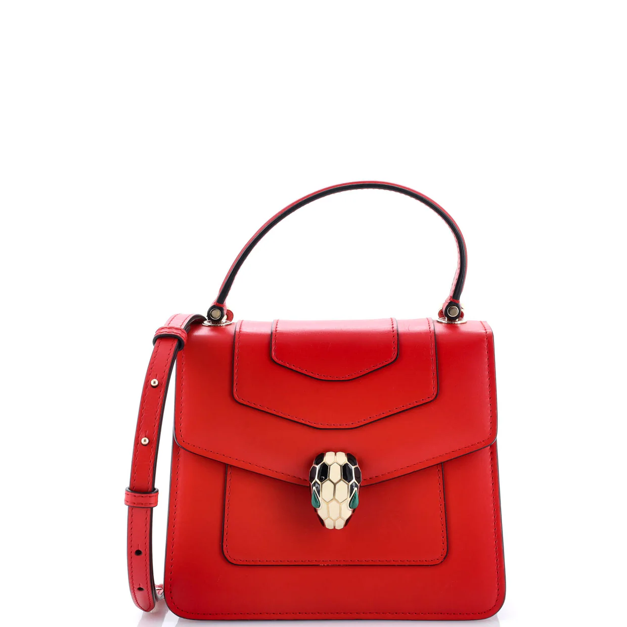 Serpenti Forever Top Handle Bag Leather Small - Deep Luxury