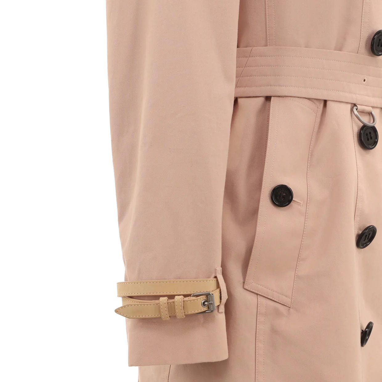 Women's Double Breasted Belted Mid-Length Trench Coat Cotton - Deep Luxury