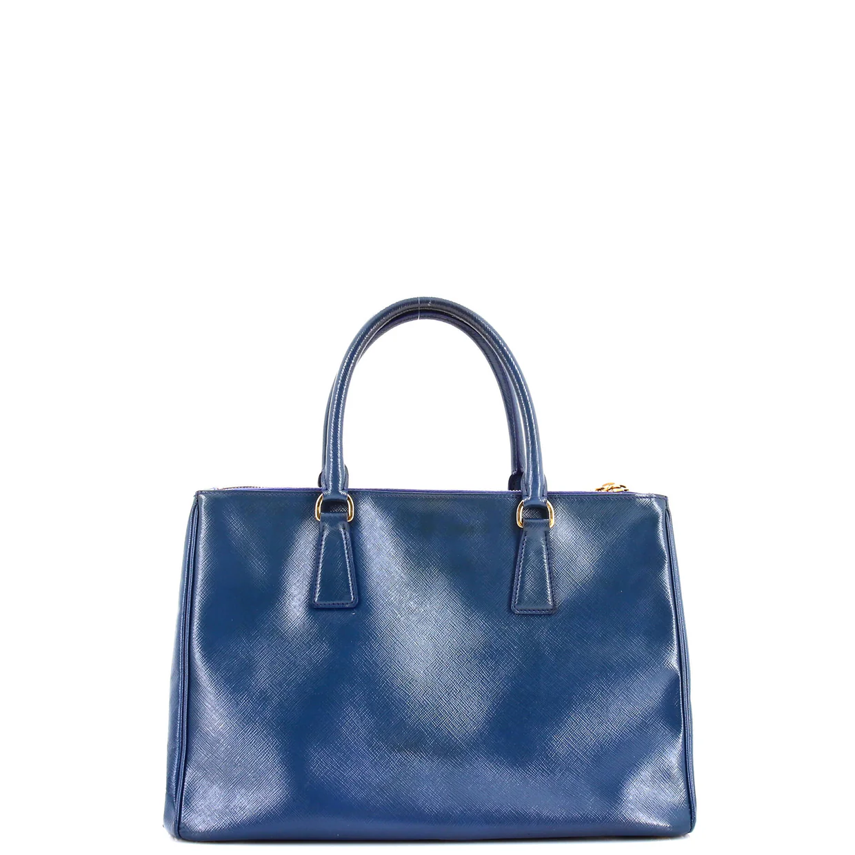 Galleria Double Zip Tote Vernice Saffiano Leather Large - Deep Luxury