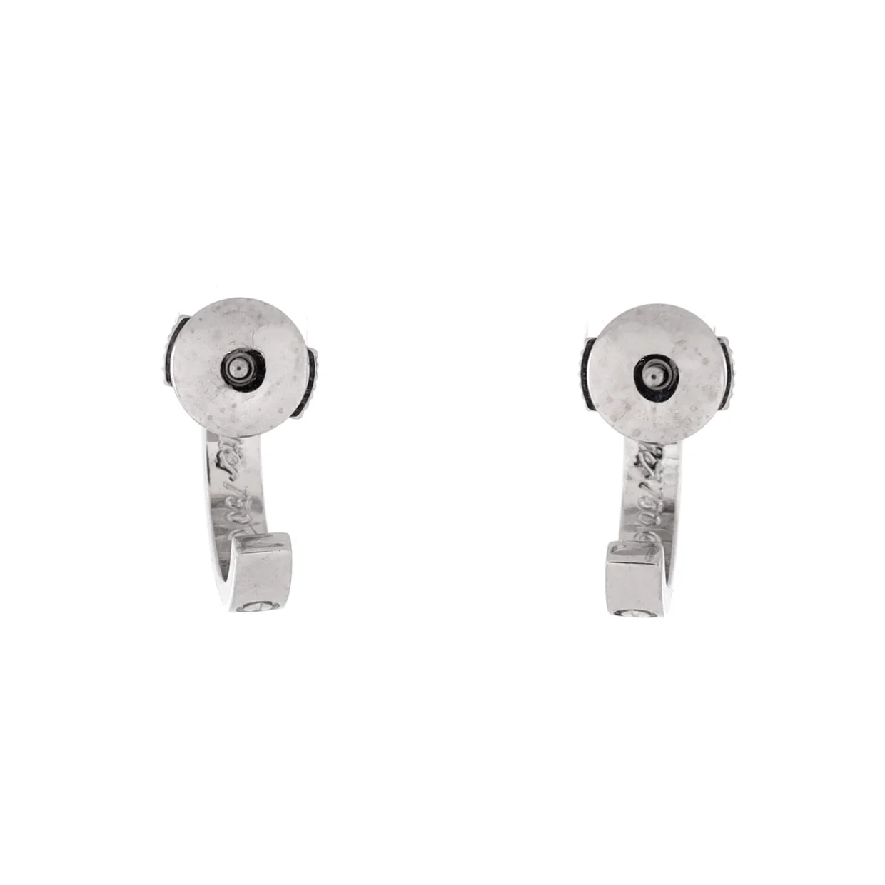 Love Hoop Earrings 18K White Gold Small - Deep Luxury