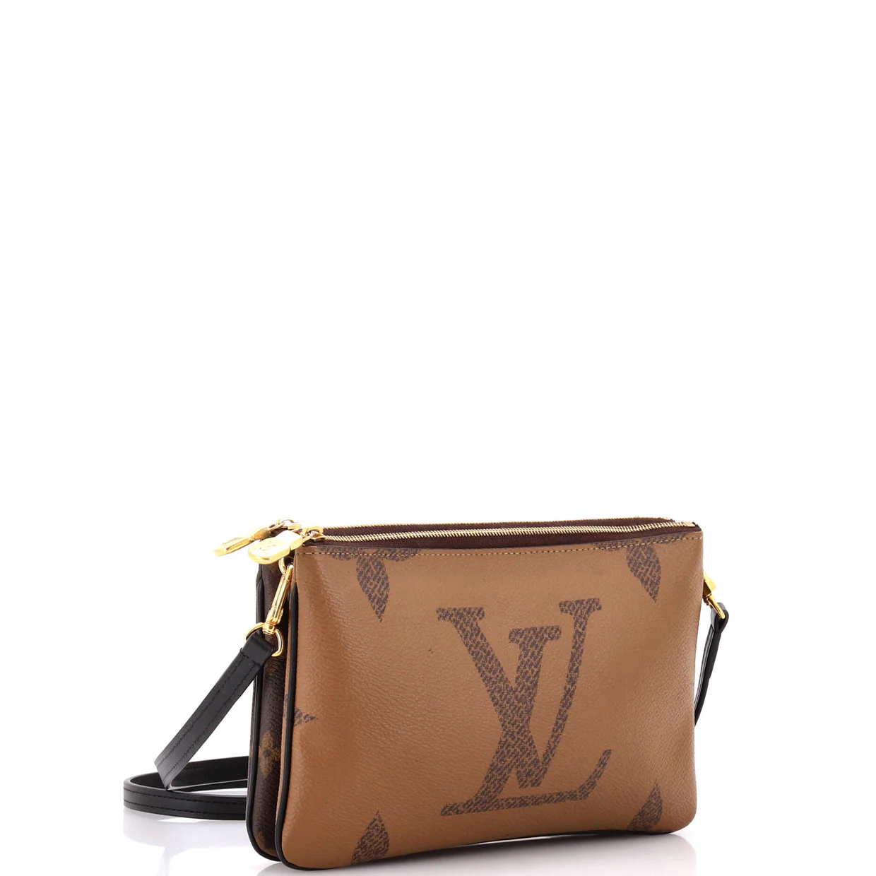 Double Zip Pochette Reverse Monogram Giant - Deep Luxury