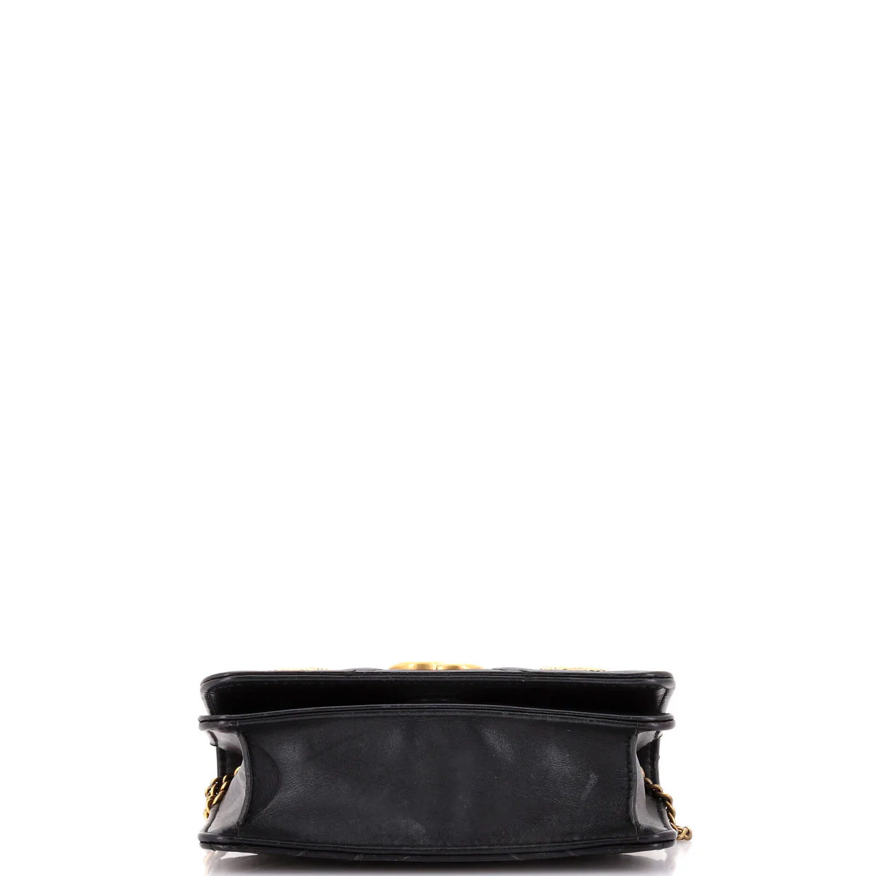 GG Marmont Chain Flap Bag Embellished Matelasse Leather Mini - Deep Luxury