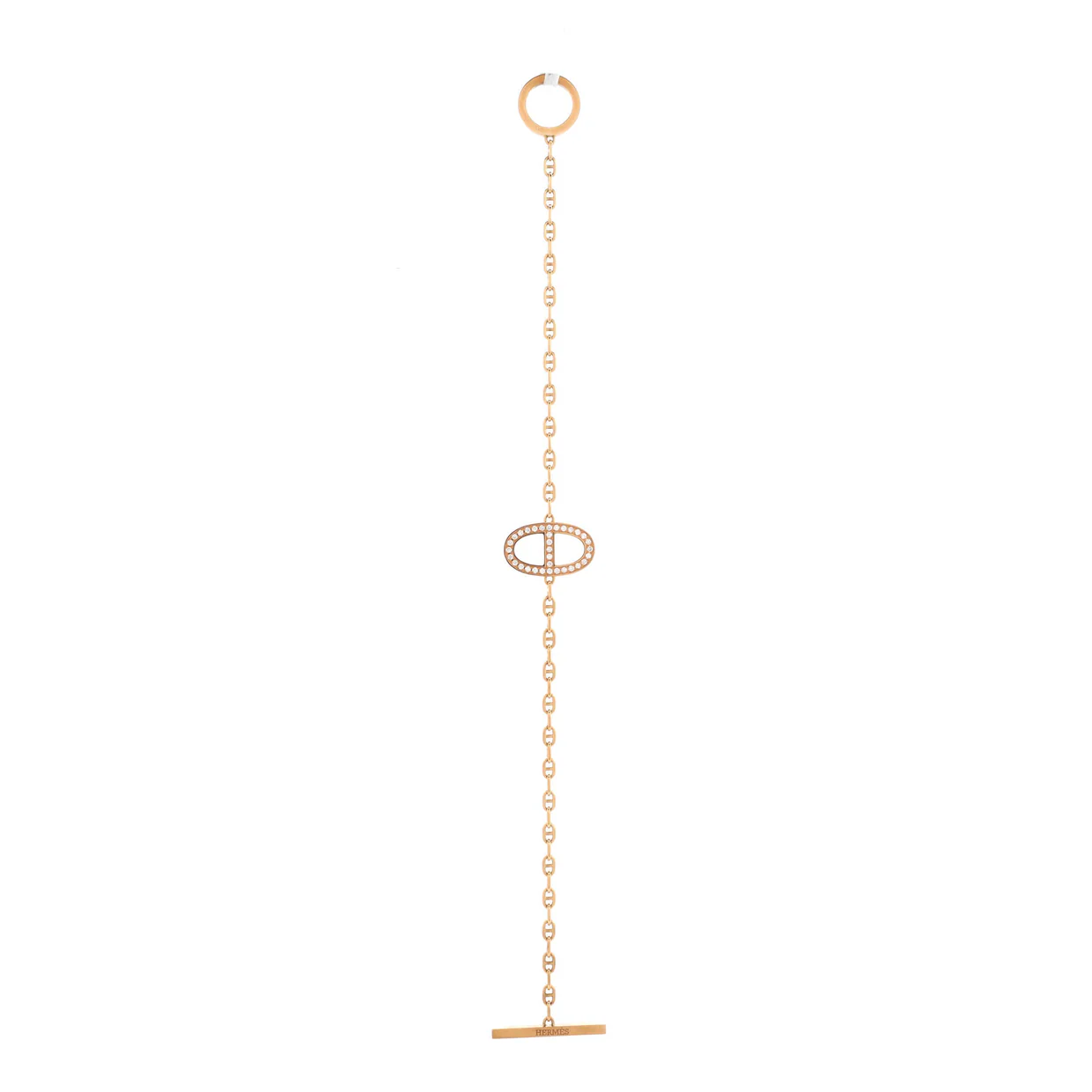 Chaine d'Ancre Contour Bracelet 18K Rose Gold with Diamonds - Deep Luxury
