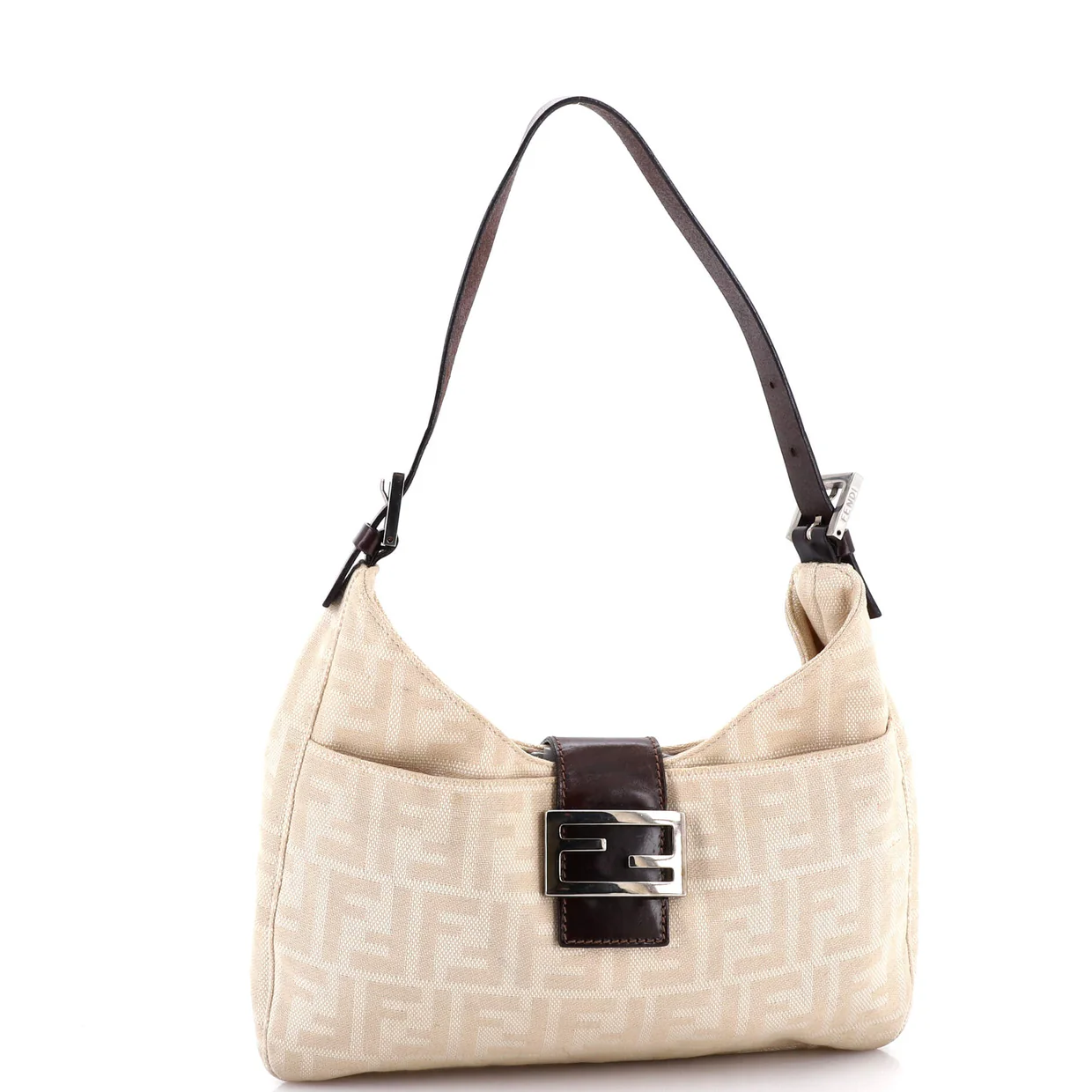 Vintage Pocket Shoulder Bag Zucca Canvas Medium - Deep Luxury