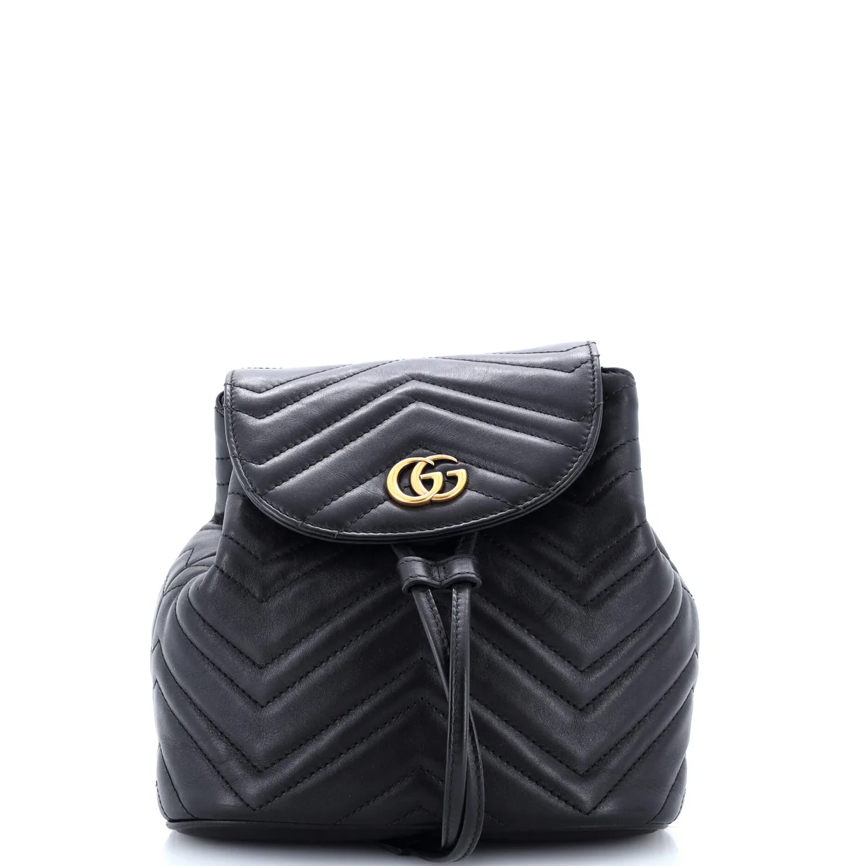 GG Marmont Drawstring Backpack Matelasse Leather Mini - Deep Luxury