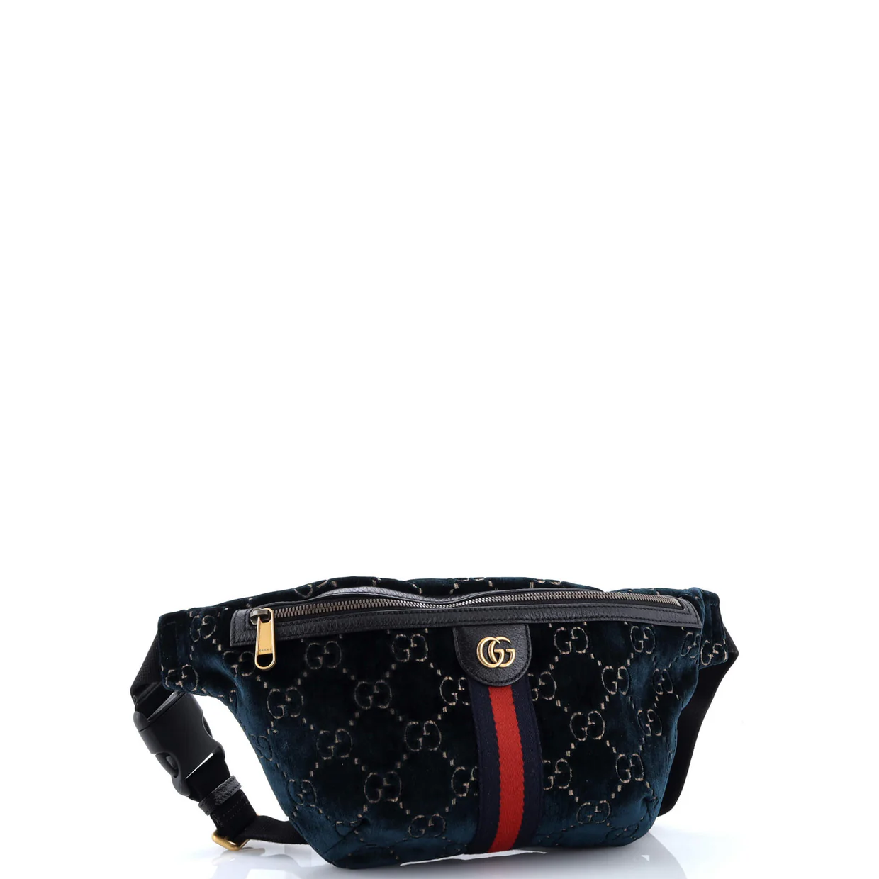 Ophidia Zip Belt Bag GG Velvet - Deep Luxury