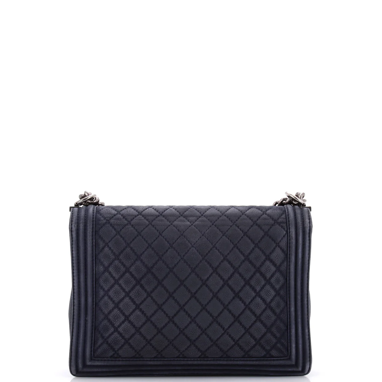 Boy Flap Bag Quilted Matte Caviar Large - Deep Luxury