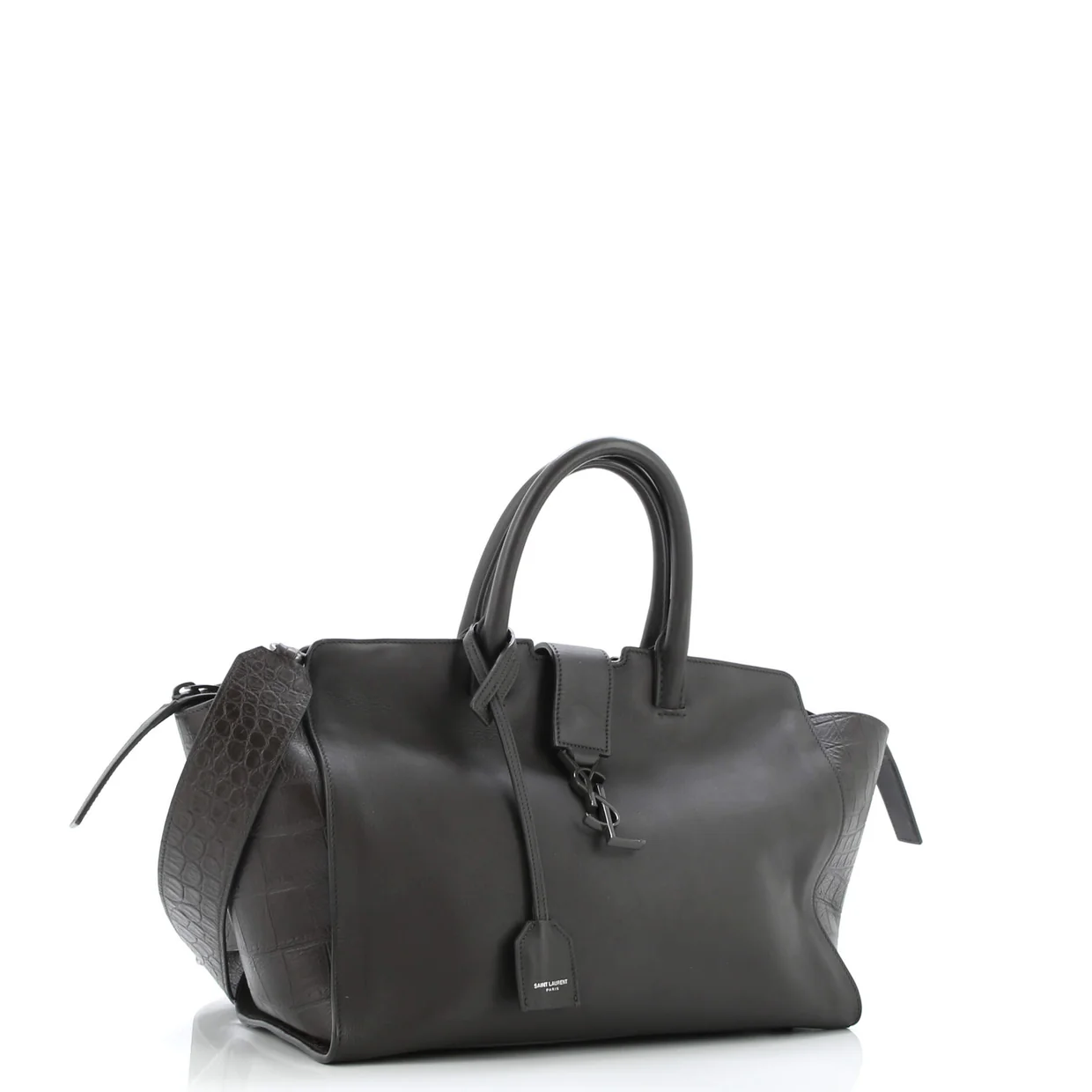 Monogram Cabas Downtown Leather with Crocodile Embossed Leather Small - Deep Luxury