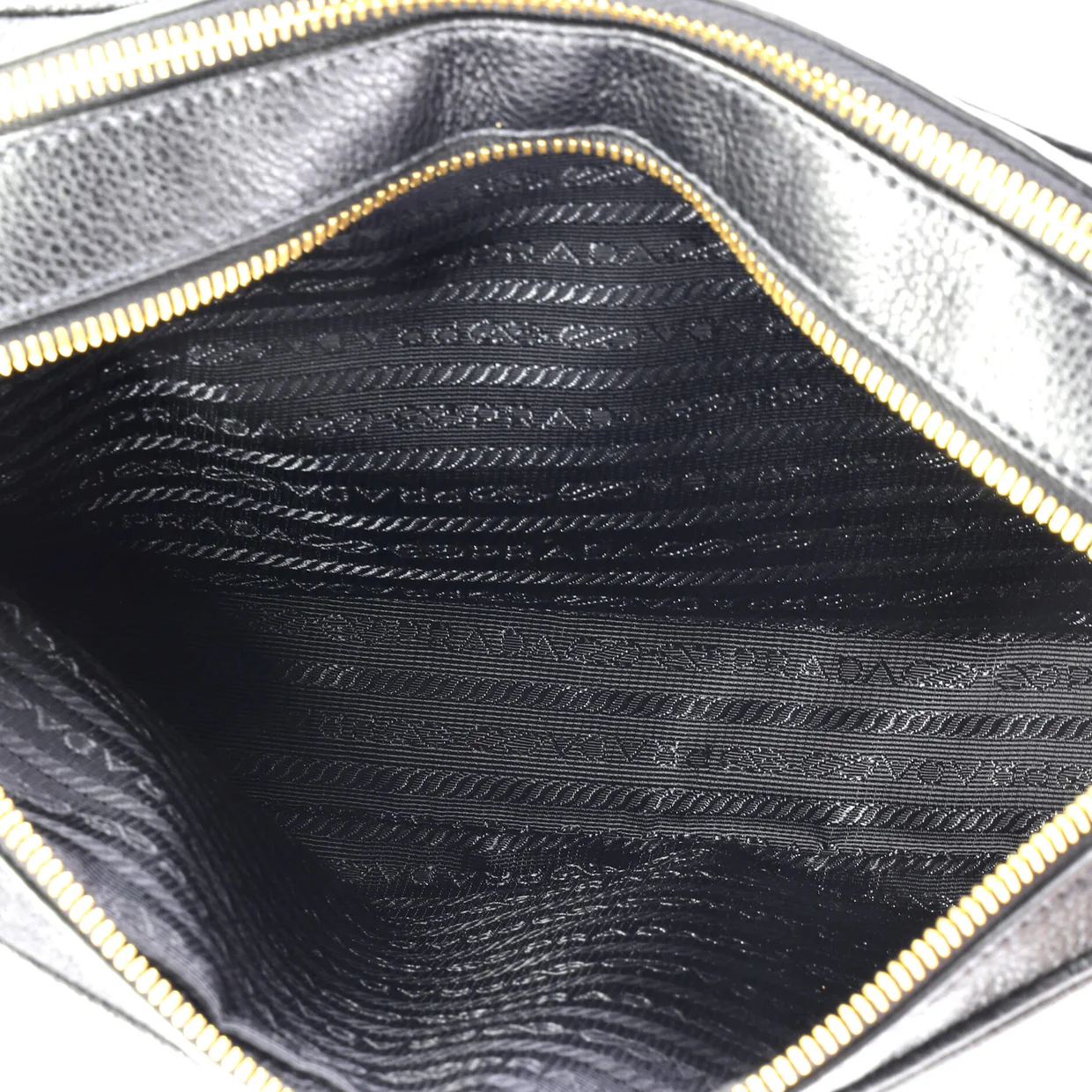 Double Zip Camera Bag Vitello Phenix Medium - Deep Luxury