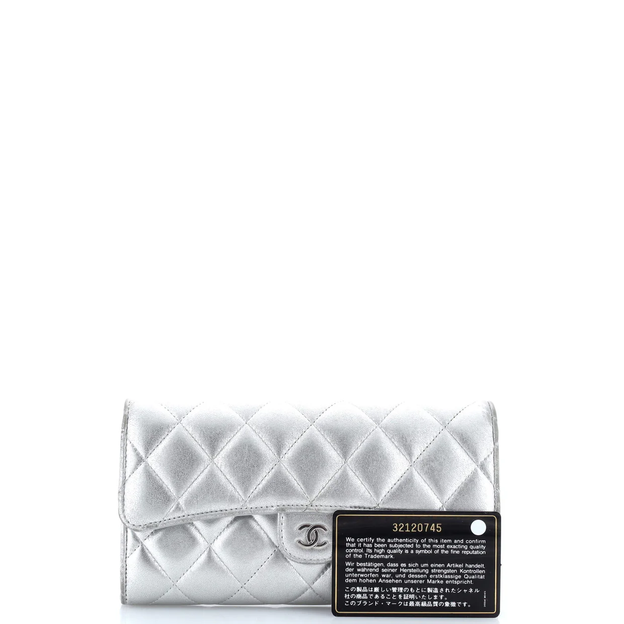 L-Flap Wallet Quilted Lambskin Long - Deep Luxury