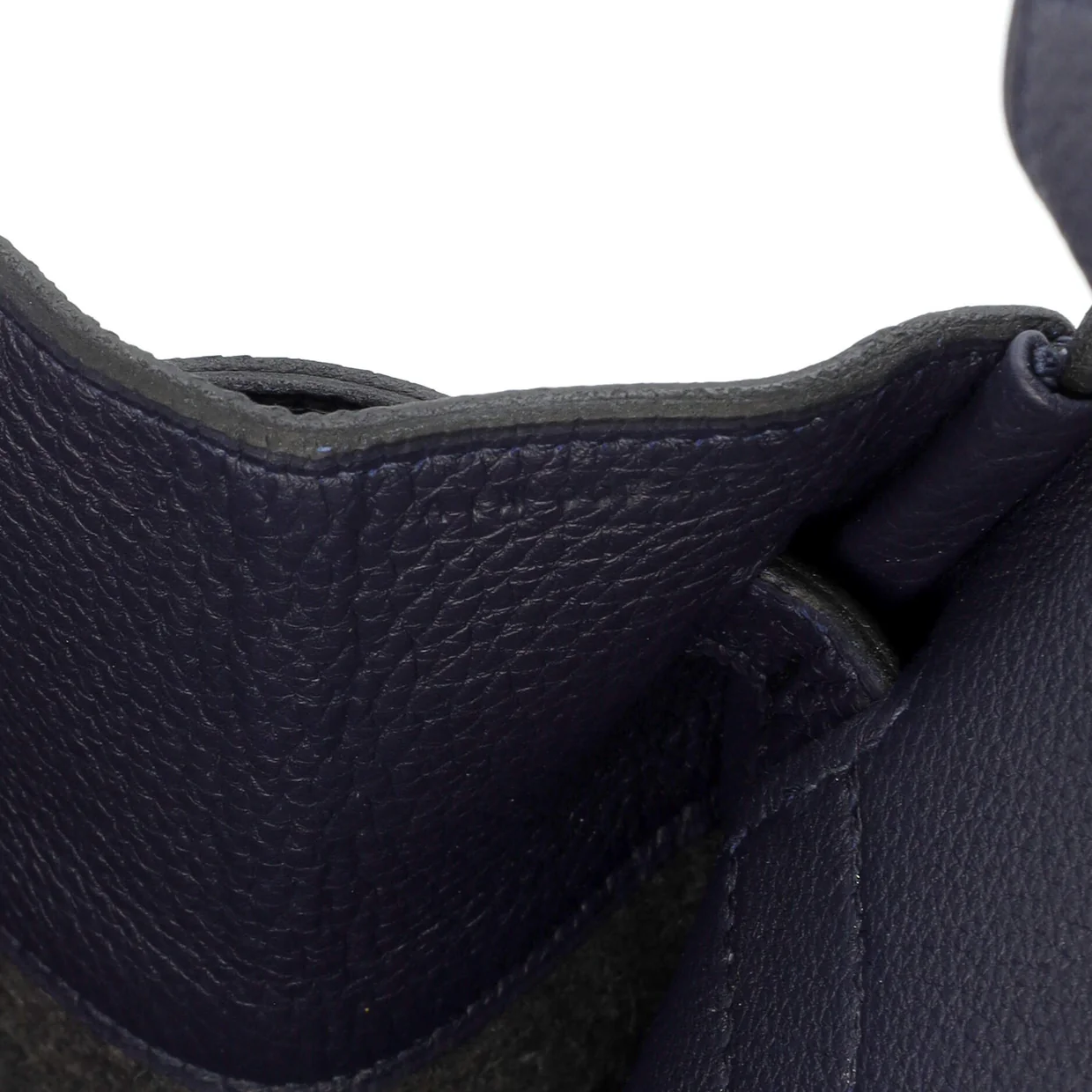 HAC Birkin Bag Todoo Wool and Bleu Nuit Togo with Palladium Hardware 40 - Deep Luxury