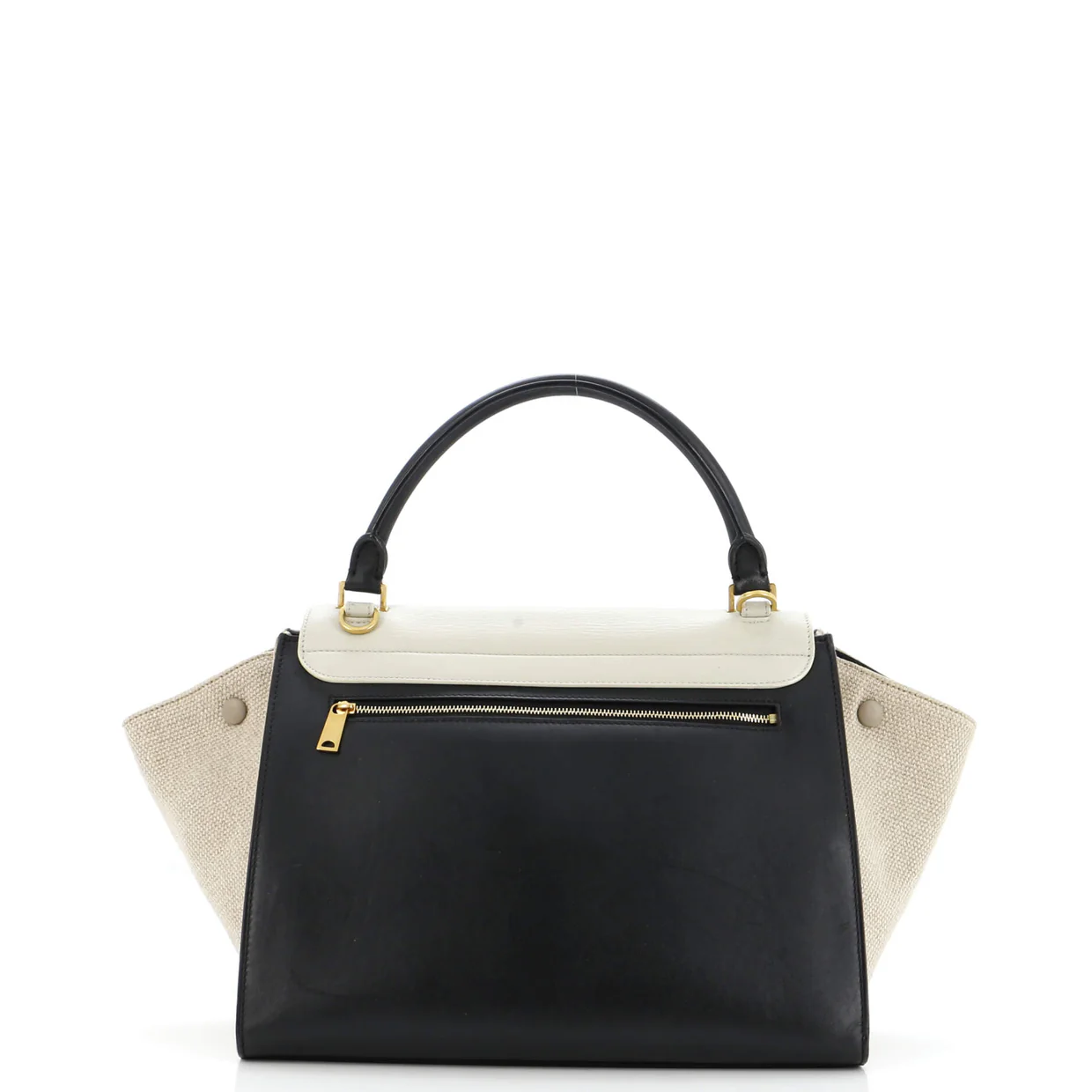 Trapeze Bag Leather with Canvas Medium - Deep Luxury