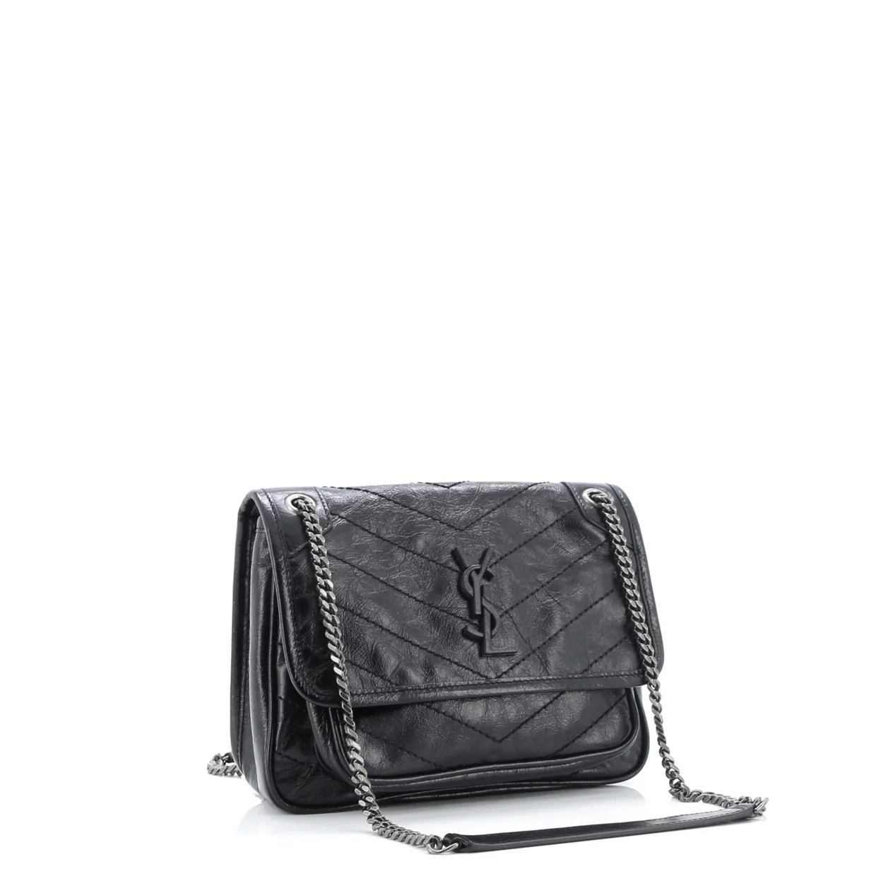 Niki Chain Flap Bag Matelasse Chevron Leather Baby - Deep Luxury