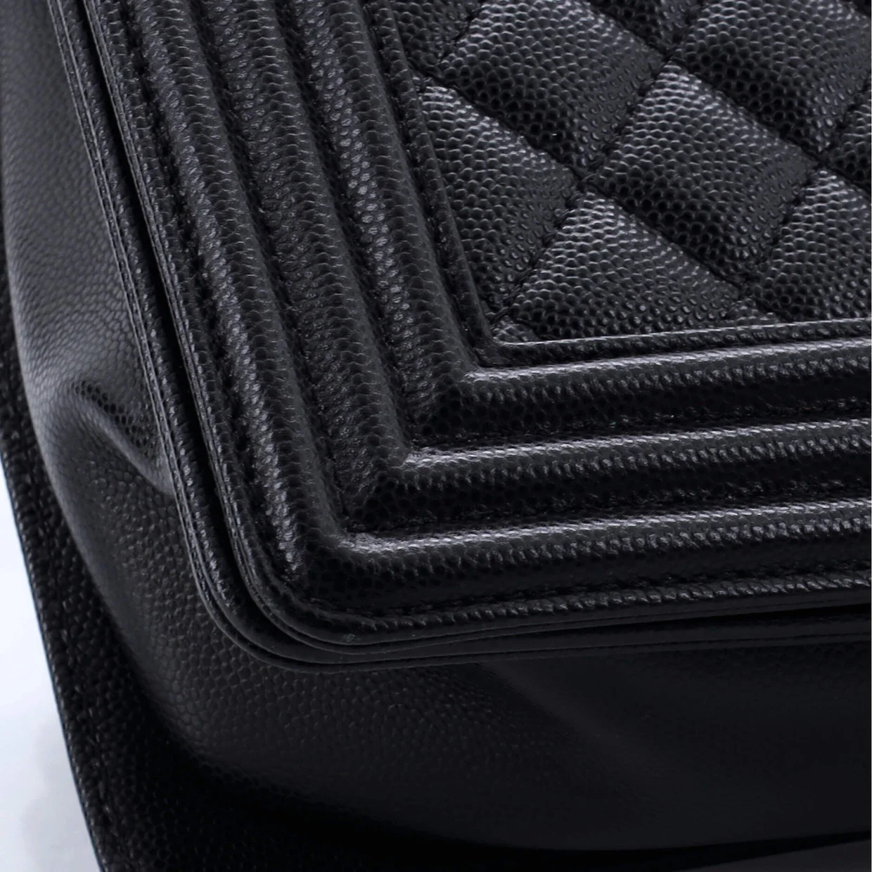 Boy Flap Bag Quilted Caviar New Medium - Deep Luxury