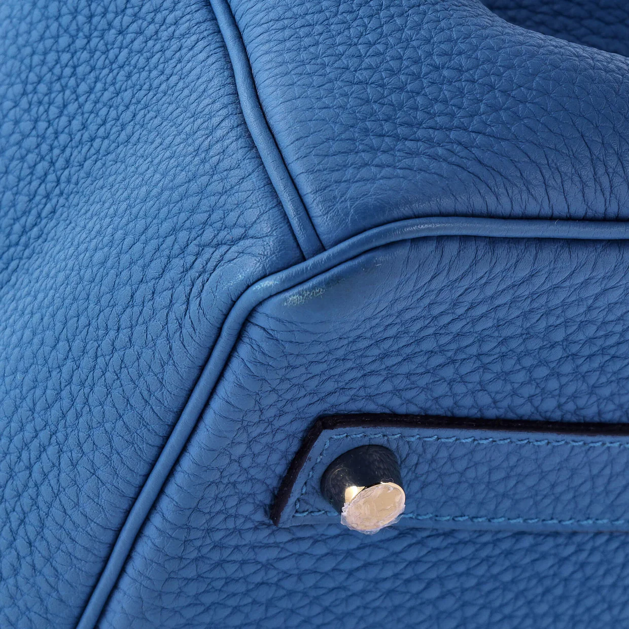 Birkin Handbag Bleu Zellige Togo with Gold Hardware 35 - Deep Luxury