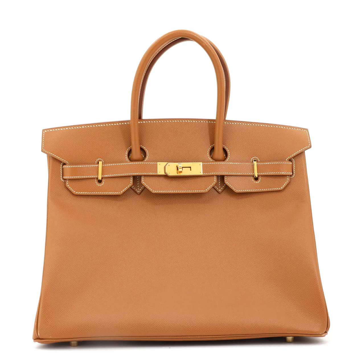 Birkin Handbag Gold Courchevel with Gold Hardware 35 - Deep Luxury