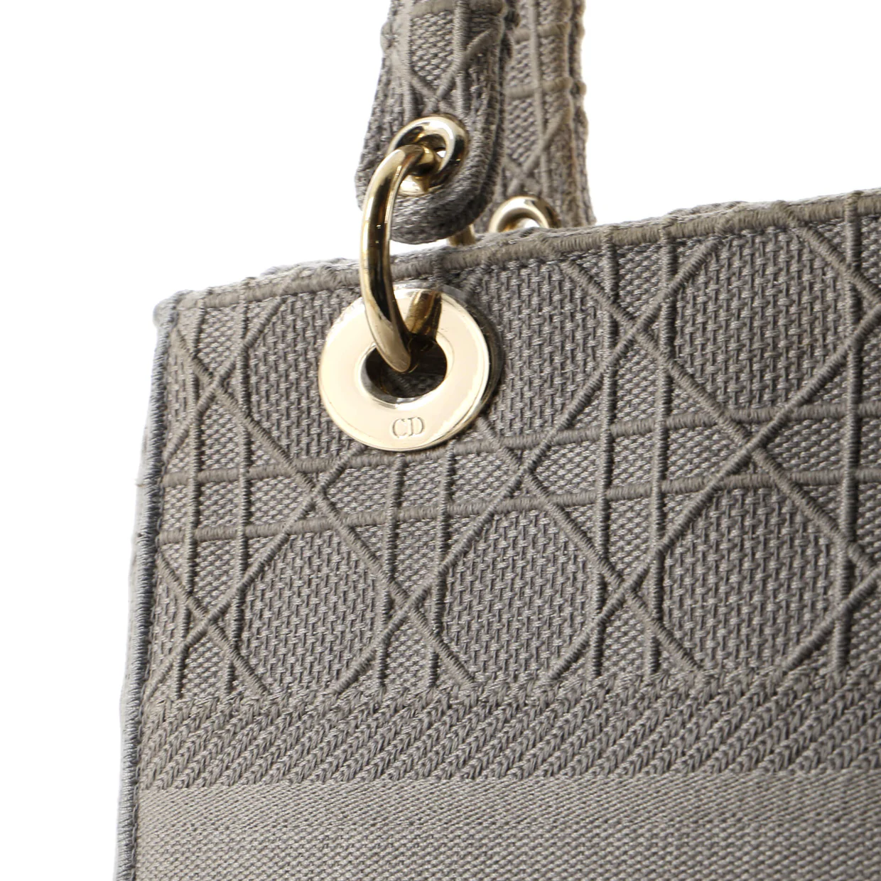 Lady D-Lite Bag Cannage Embroidered Canvas Medium - Deep Luxury