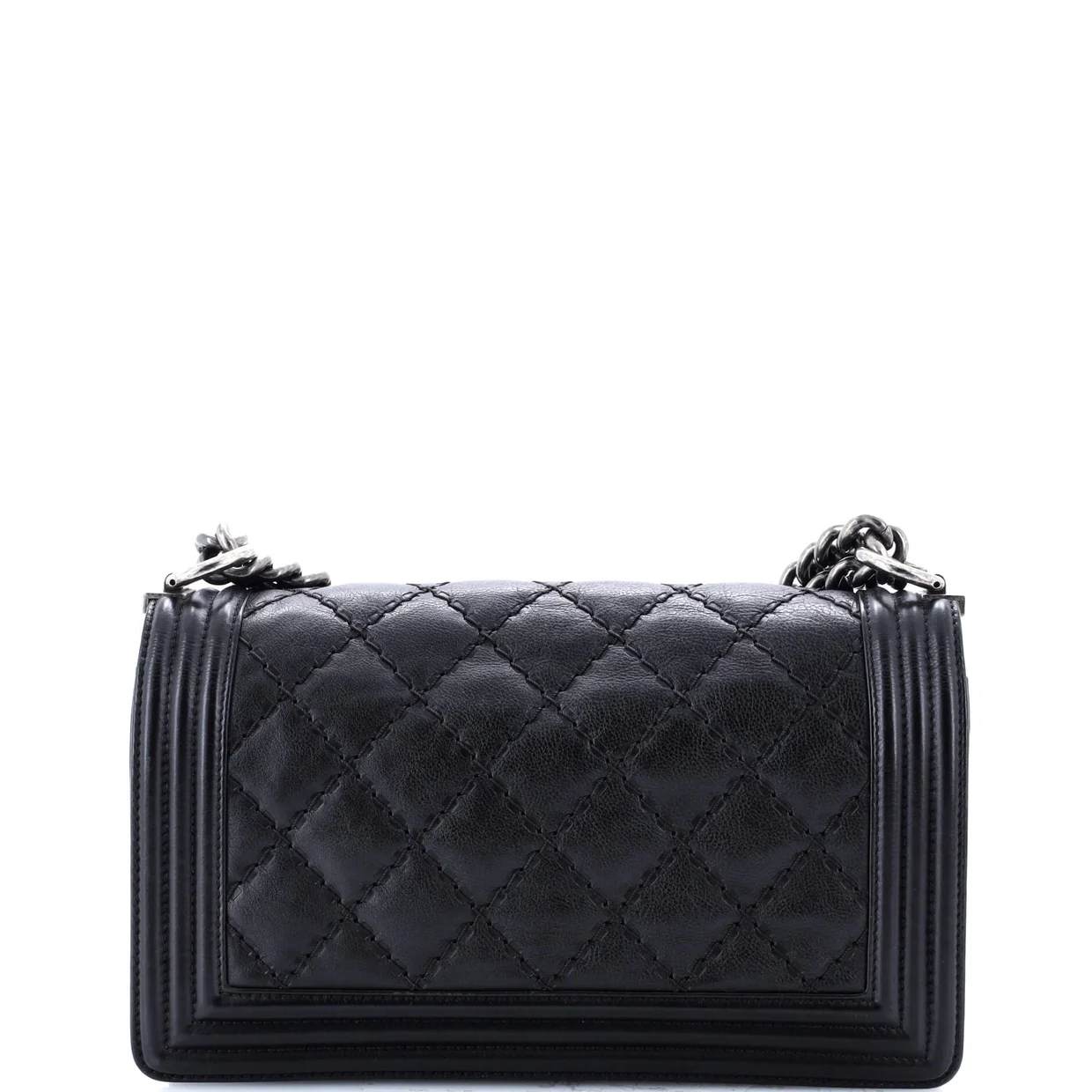 Stitch Boy Flap Bag Quilted Calfskin New Medium - Deep Luxury