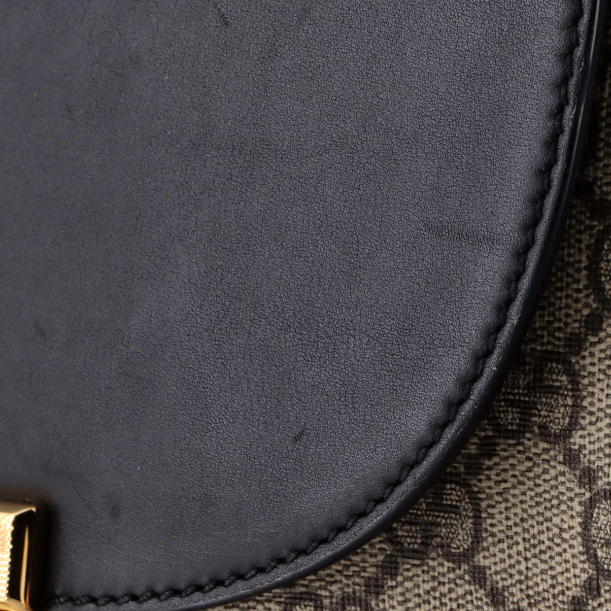 Padlock Saddle Shoulder Bag GG Coated Canvas and Leather Medium - Deep Luxury